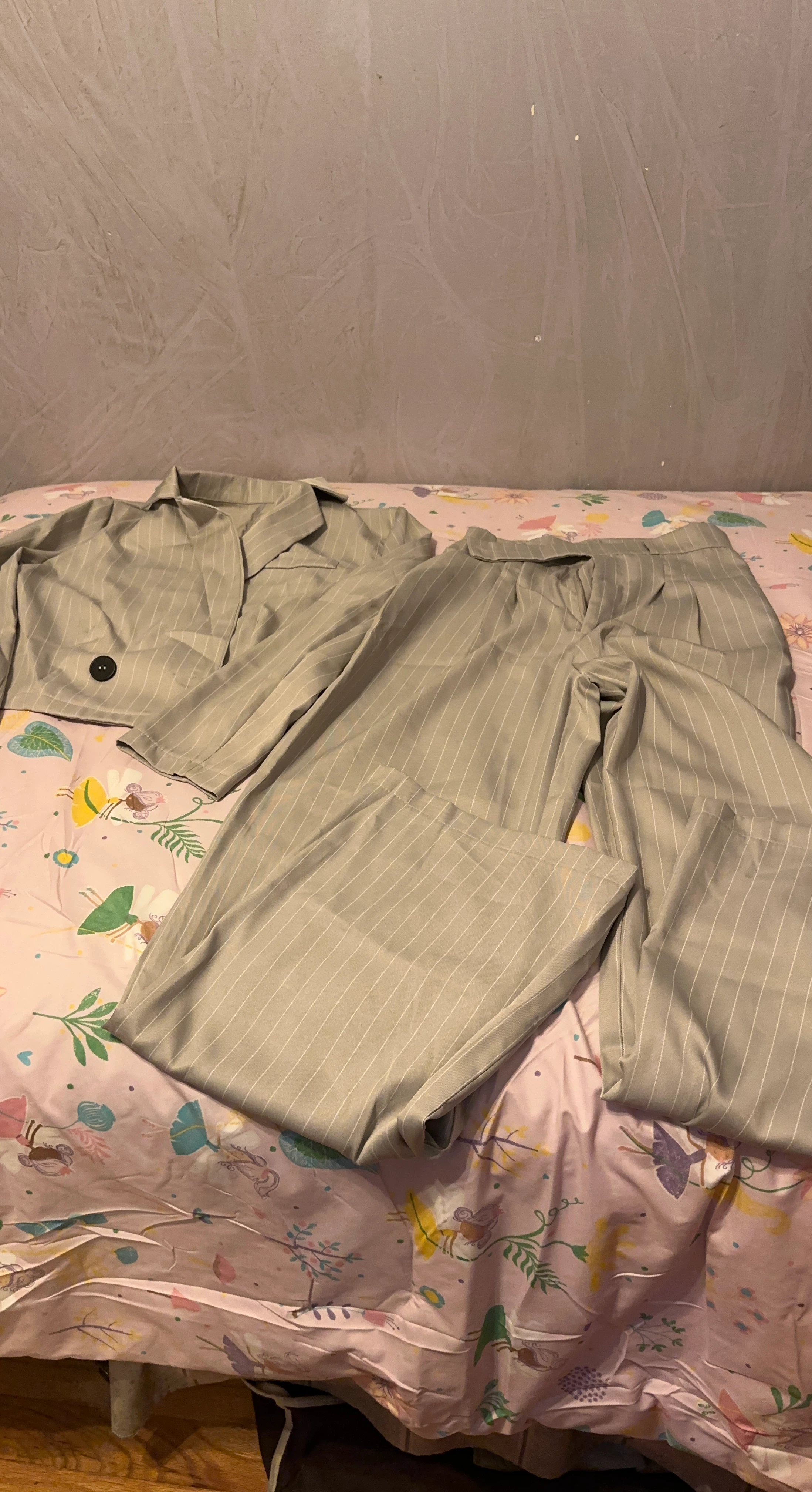 Striped Blazer and Pants Set