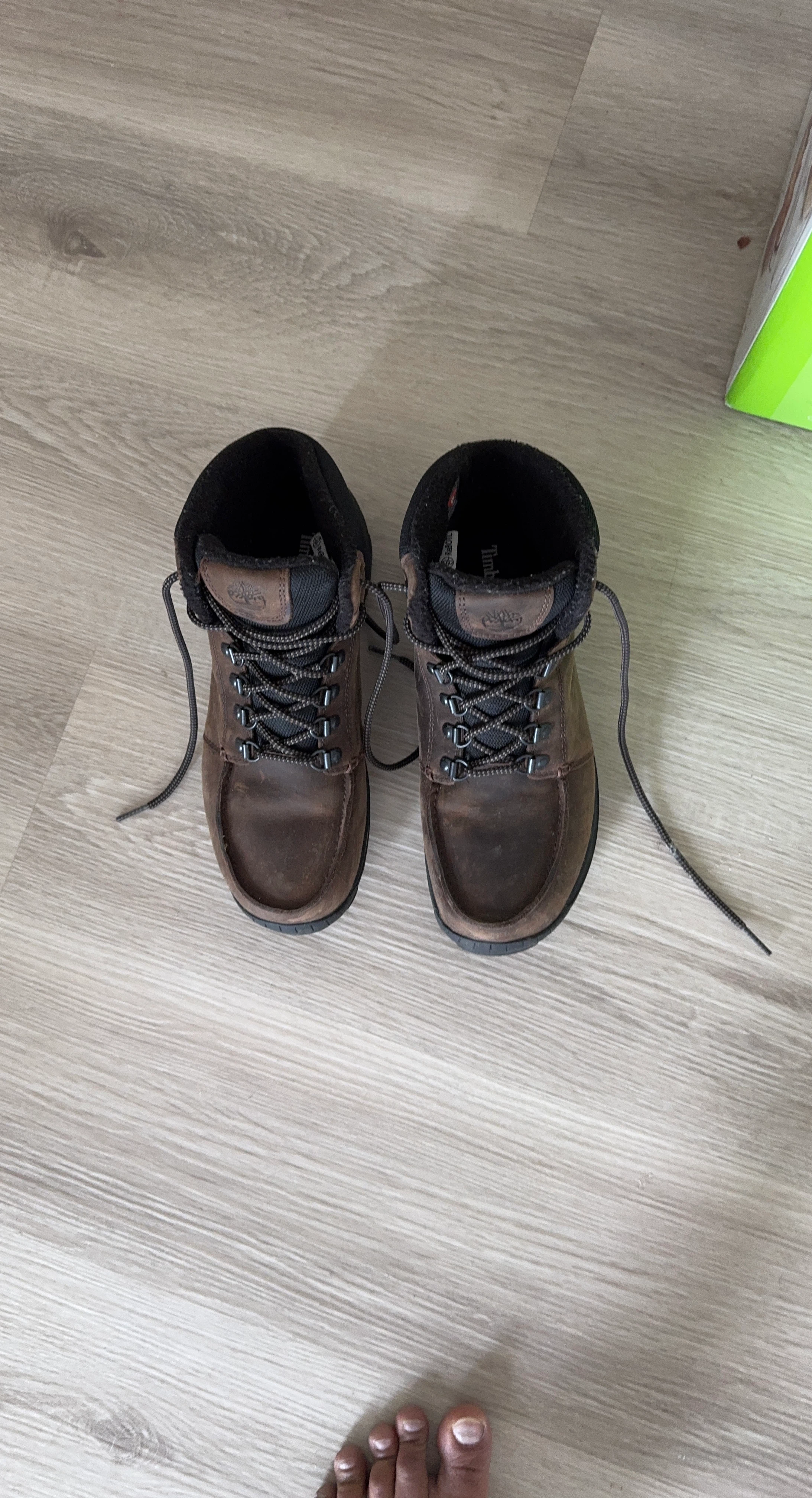 Timberland Brown Leather Lace-Up Boots