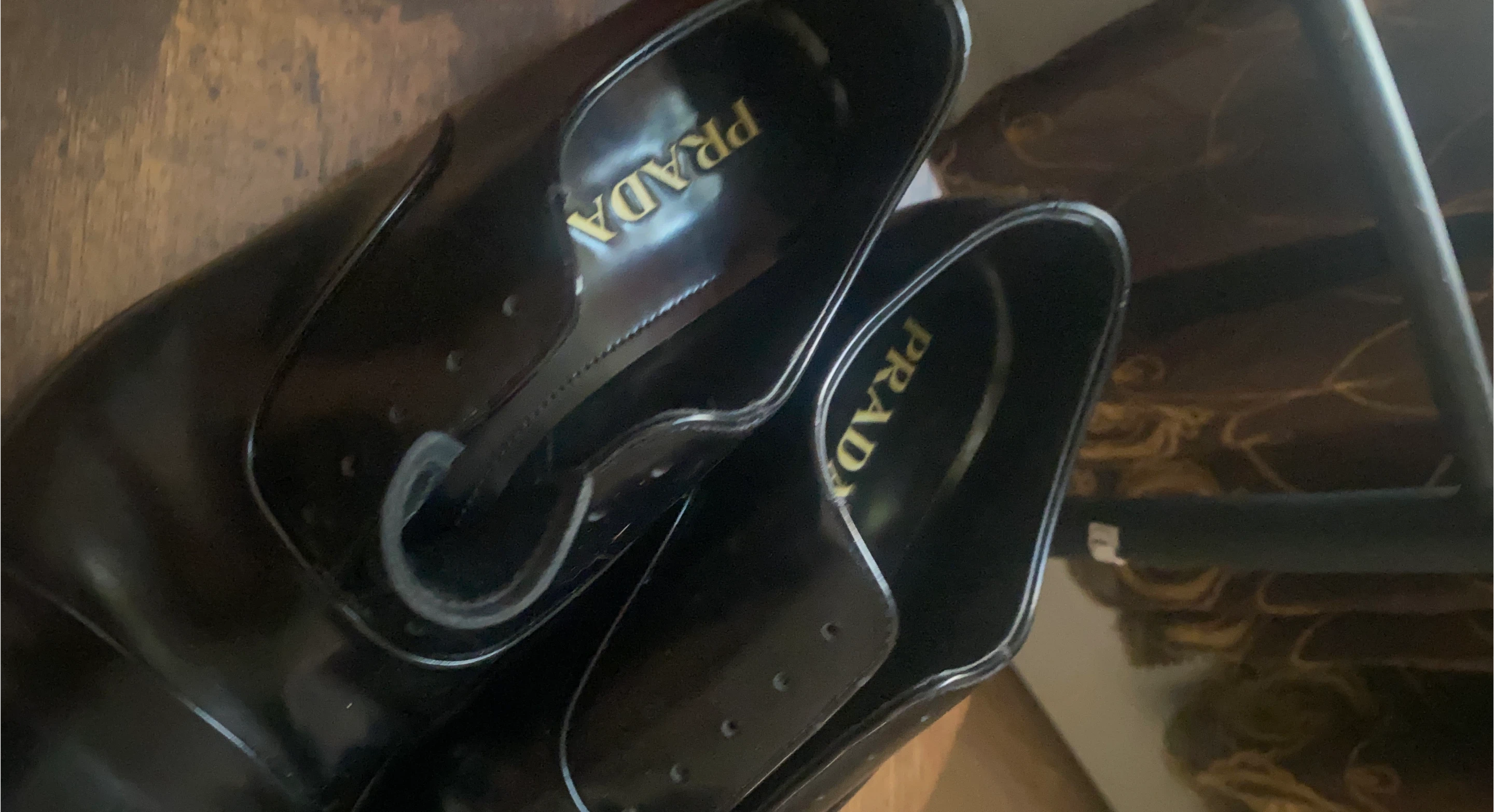 Prada Black Leather Dress Shoes