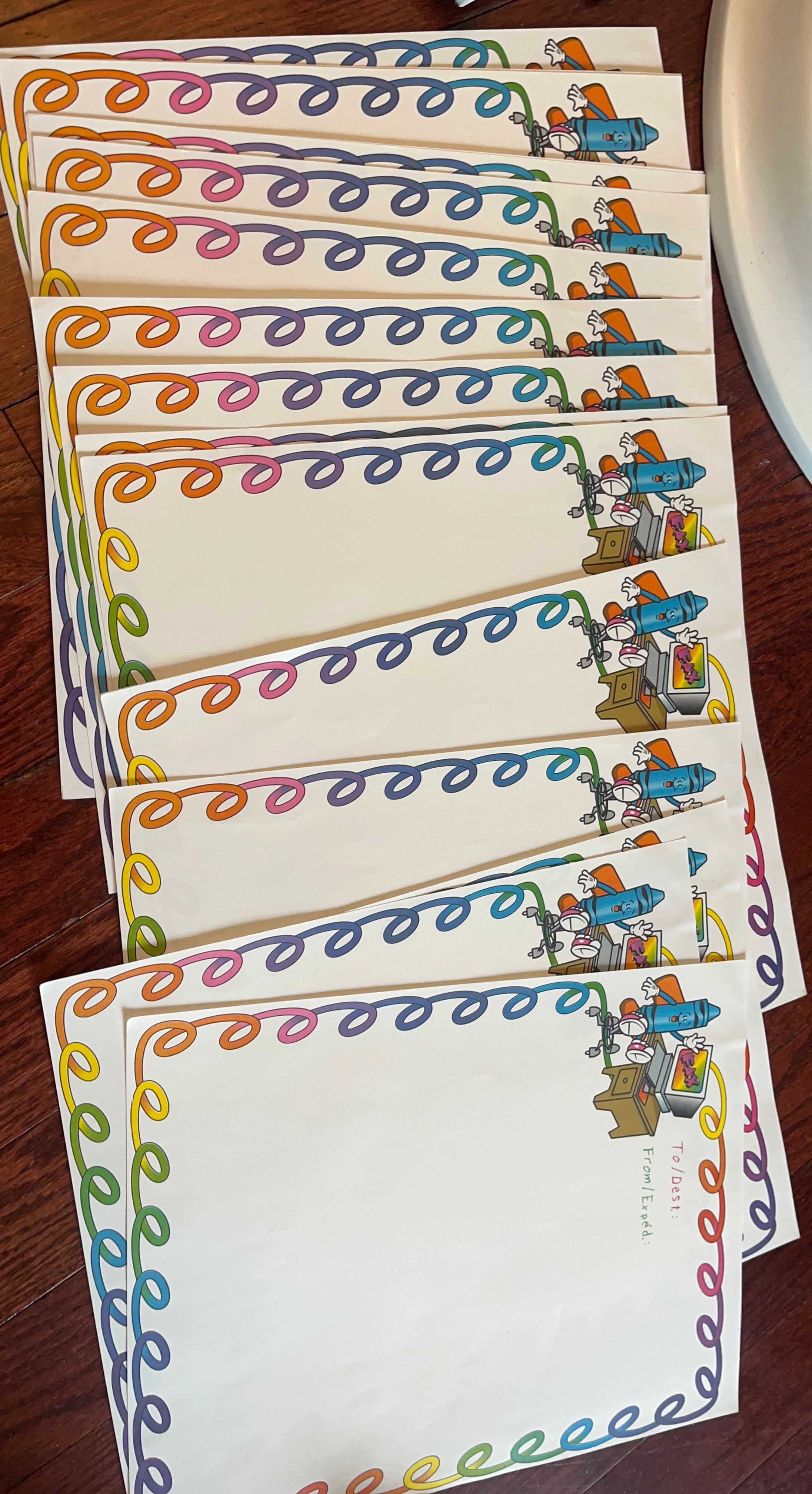 Cute Crayon Stationery Paper Pack