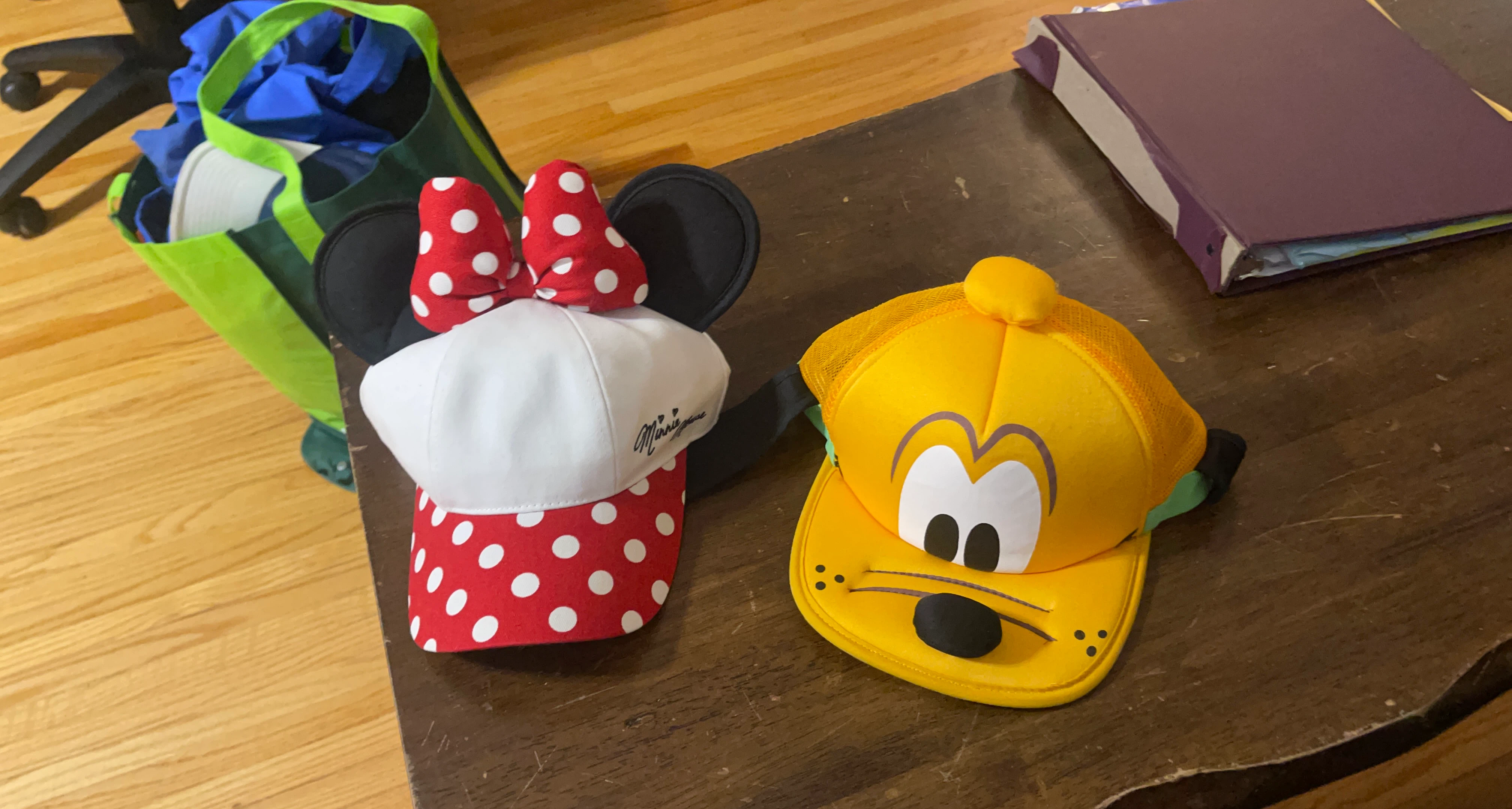 Official Disney Minnie Mouse & Pluto Caps