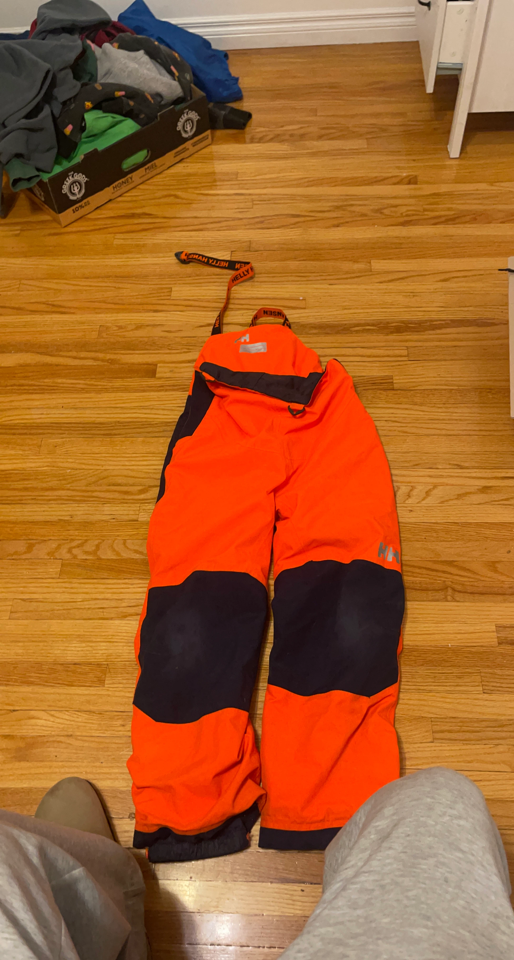 Helly Hansen Orange & Black Ski Pants