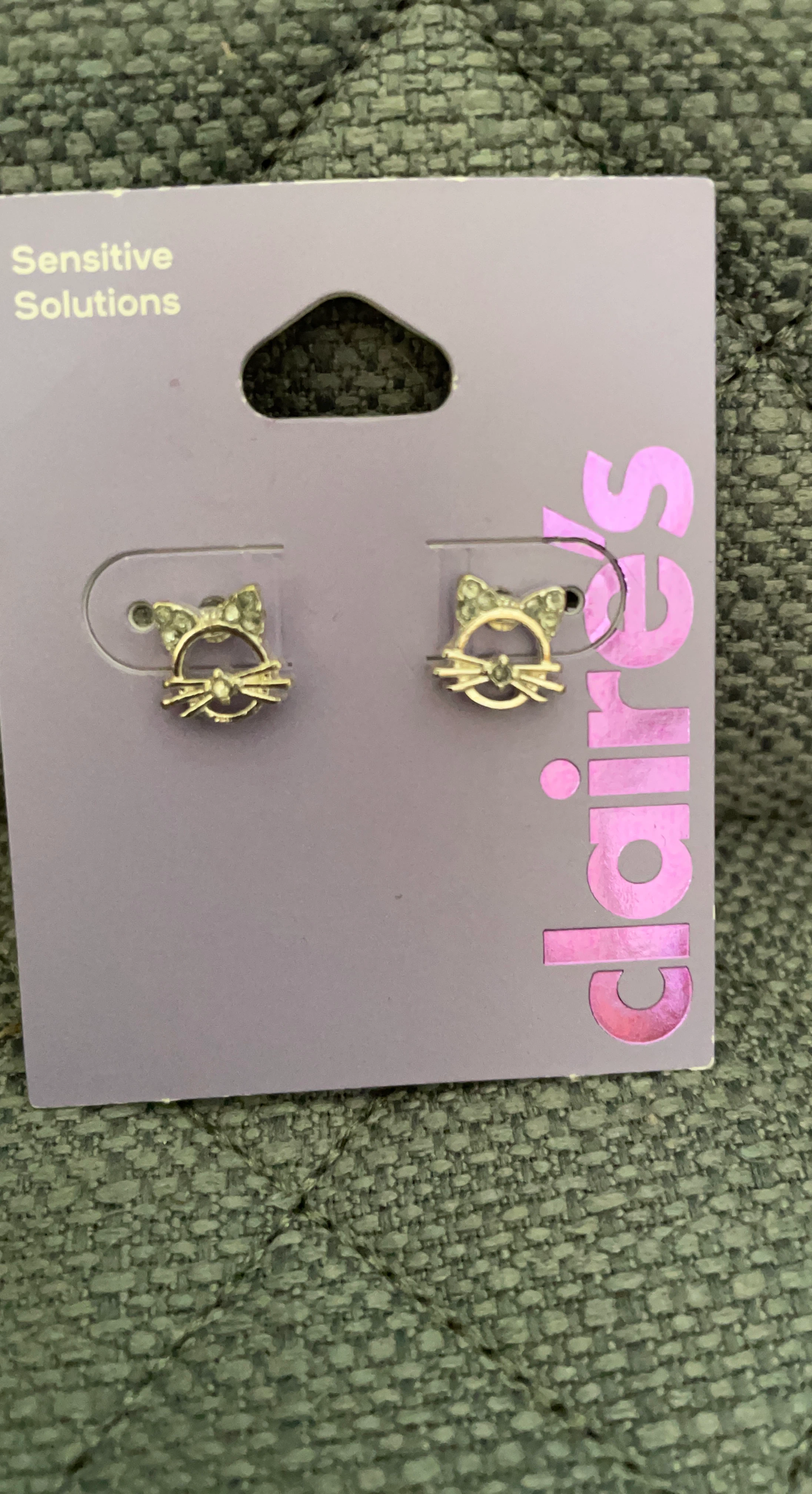 Claire's Cat Face Stud Earrings