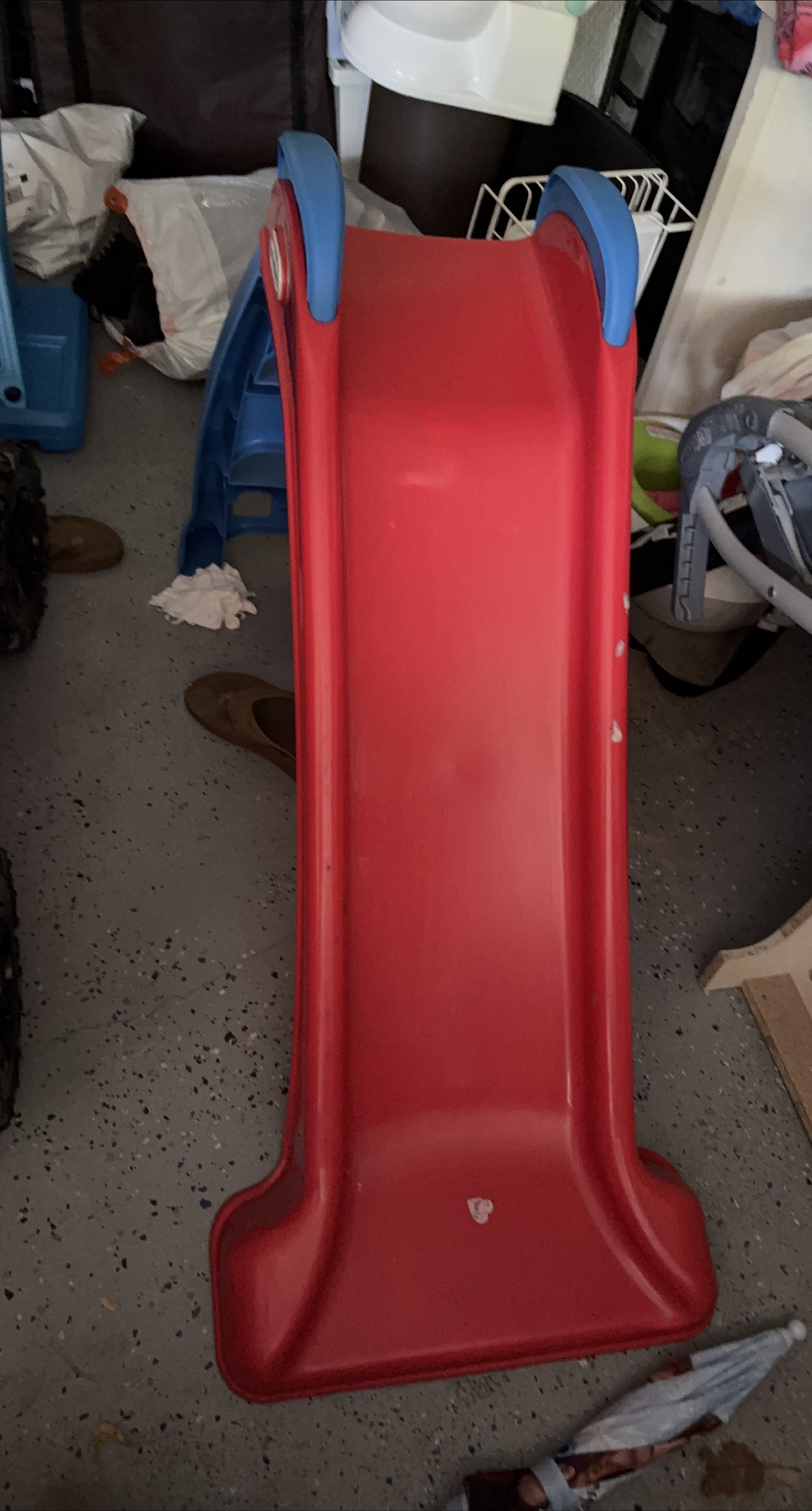 Red Plastic Toddler Slide