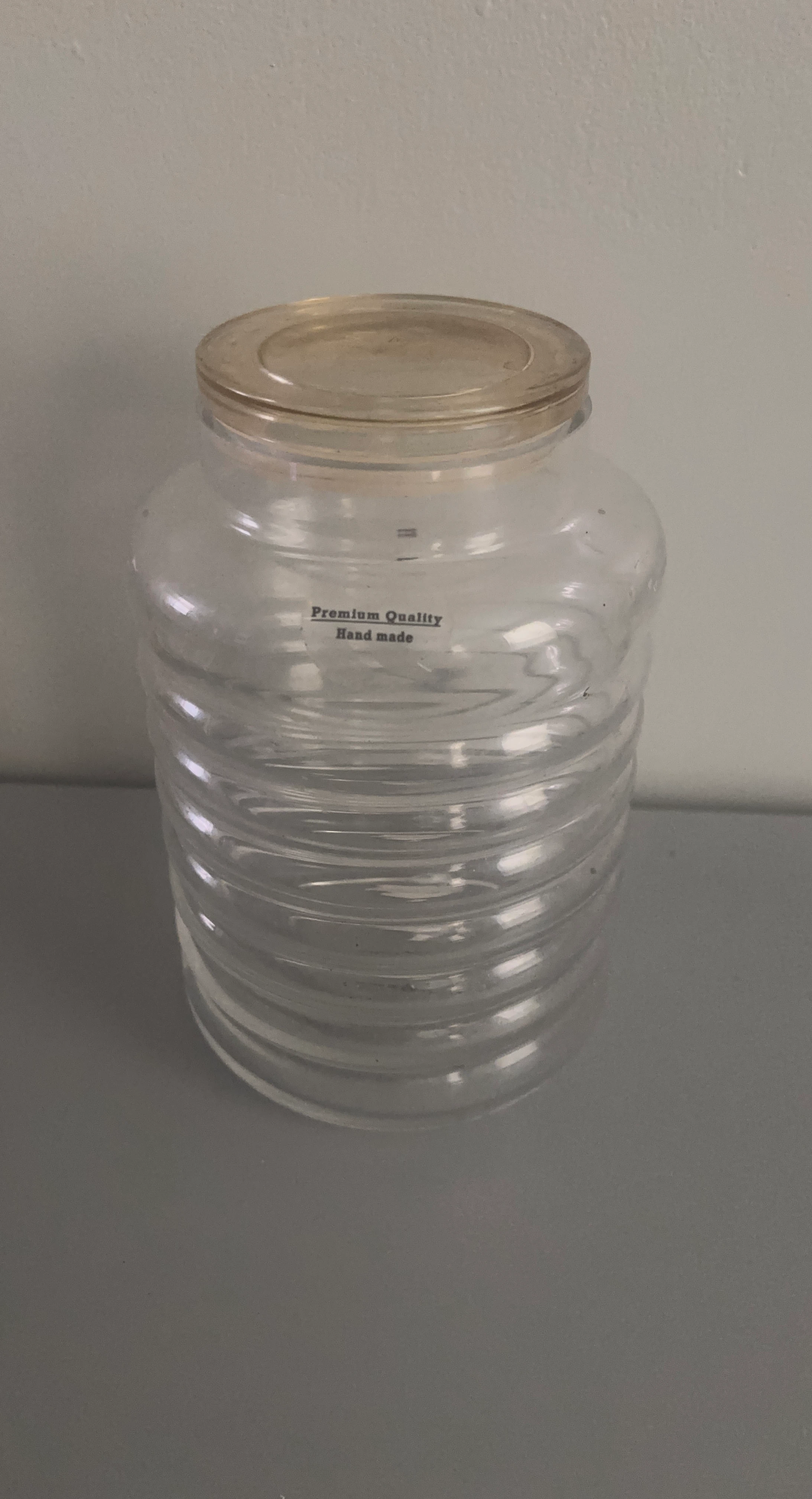 Handmade Glass Storage Jar with Lid