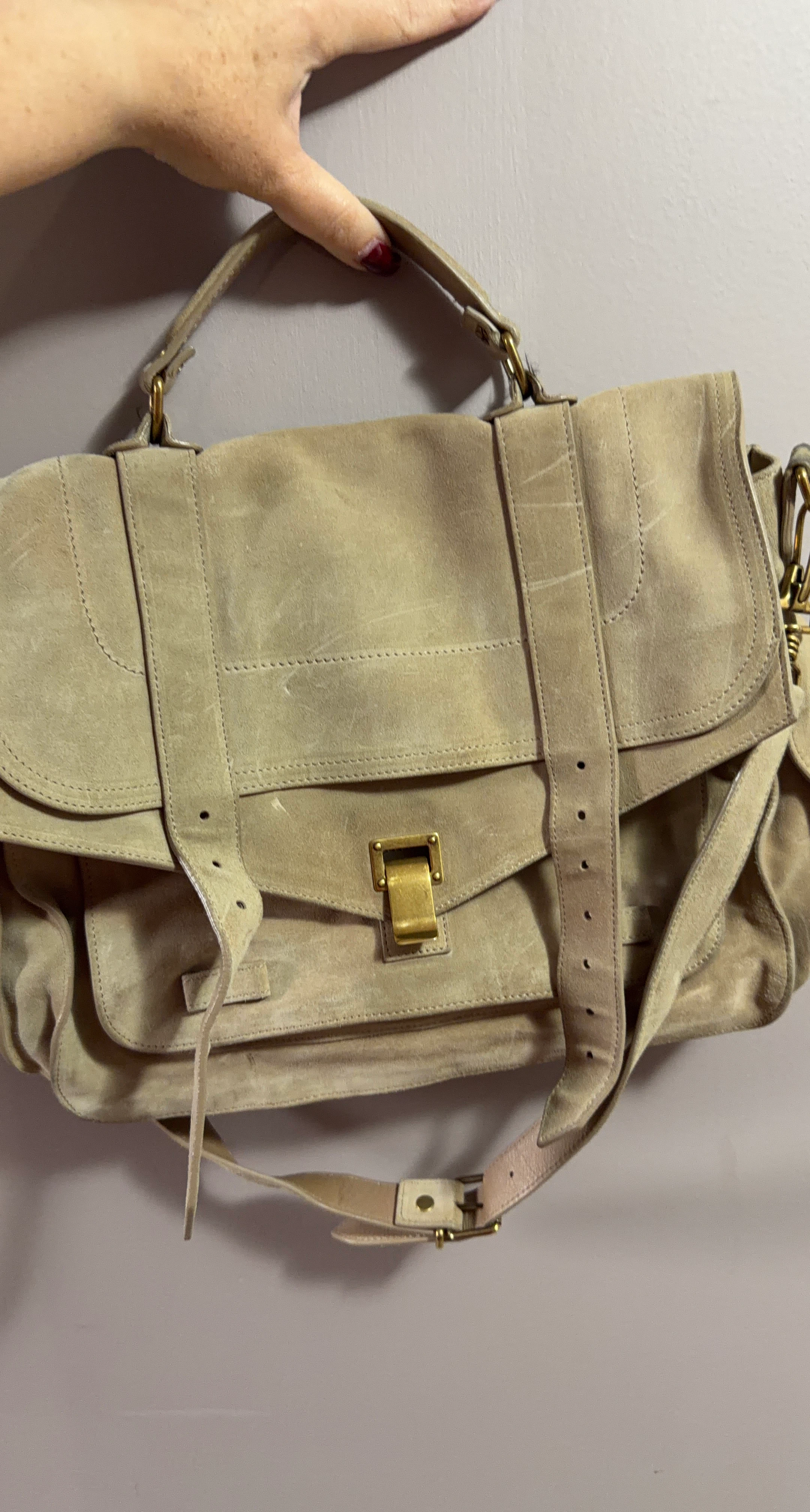 Proenza Schouler PS1 Suede Satchel Bag