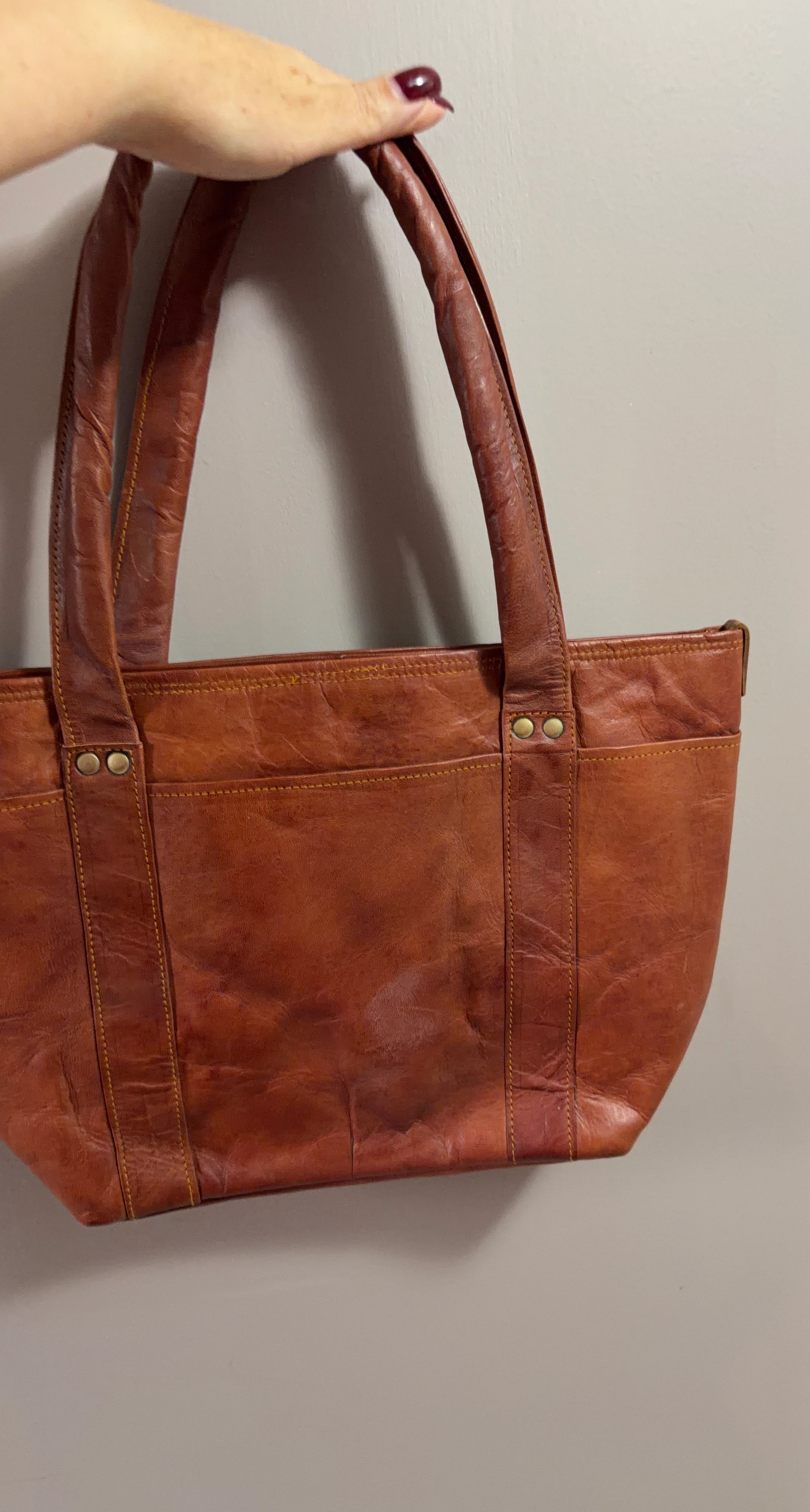 Brown Leather Tote Bag