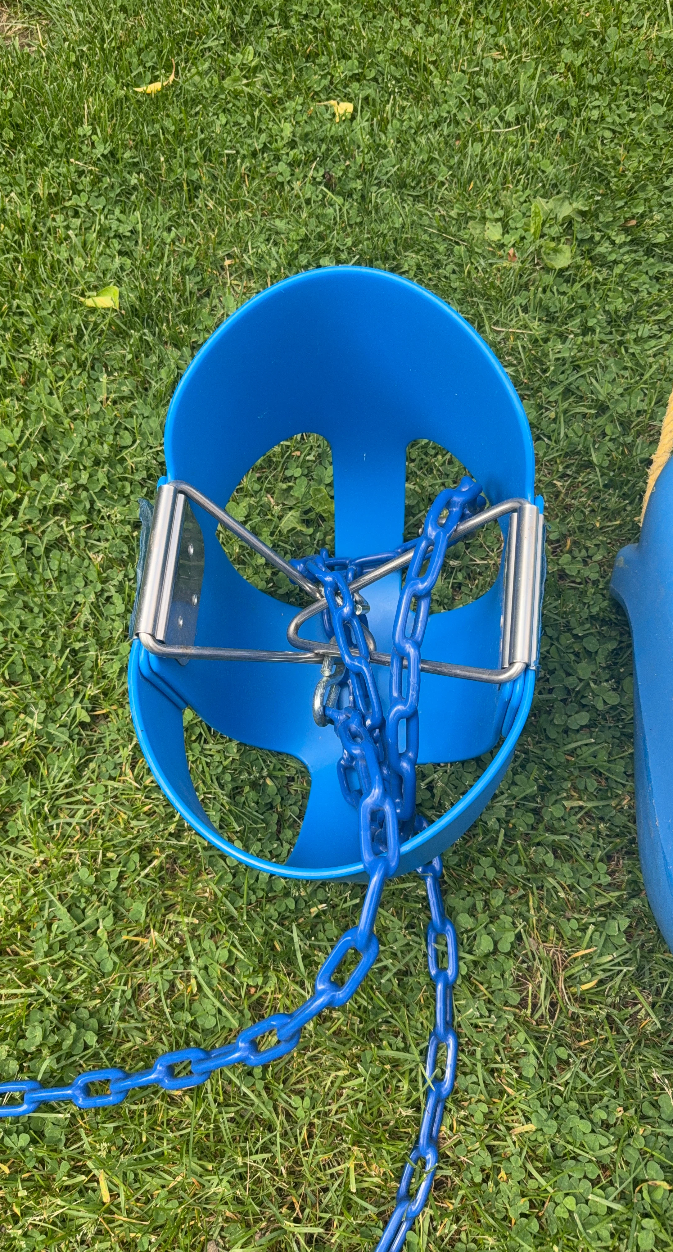Blue Baby Swing Seat with Chains