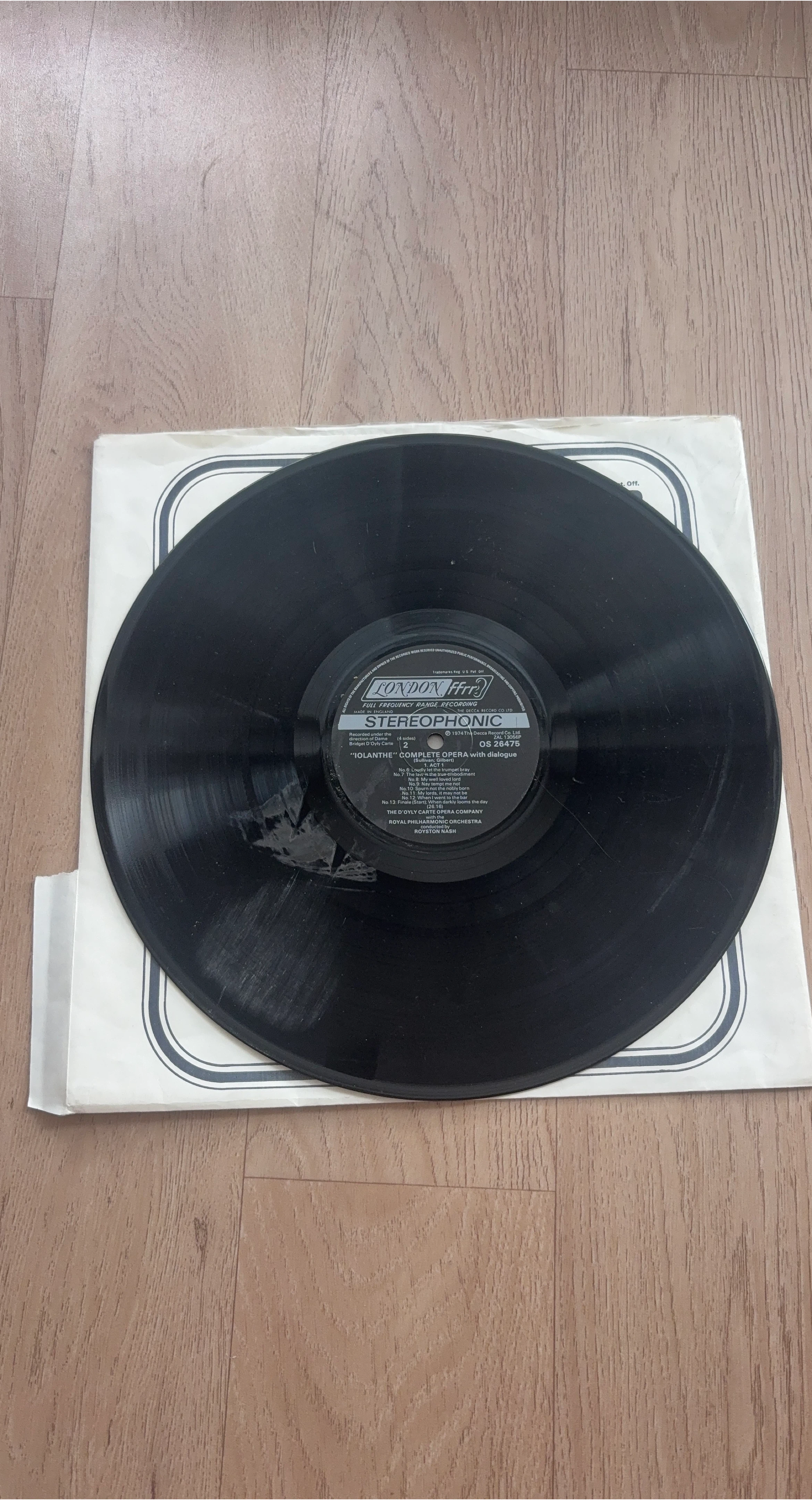 London Ffrr Iolanthe Complete Opera Vinyl Record