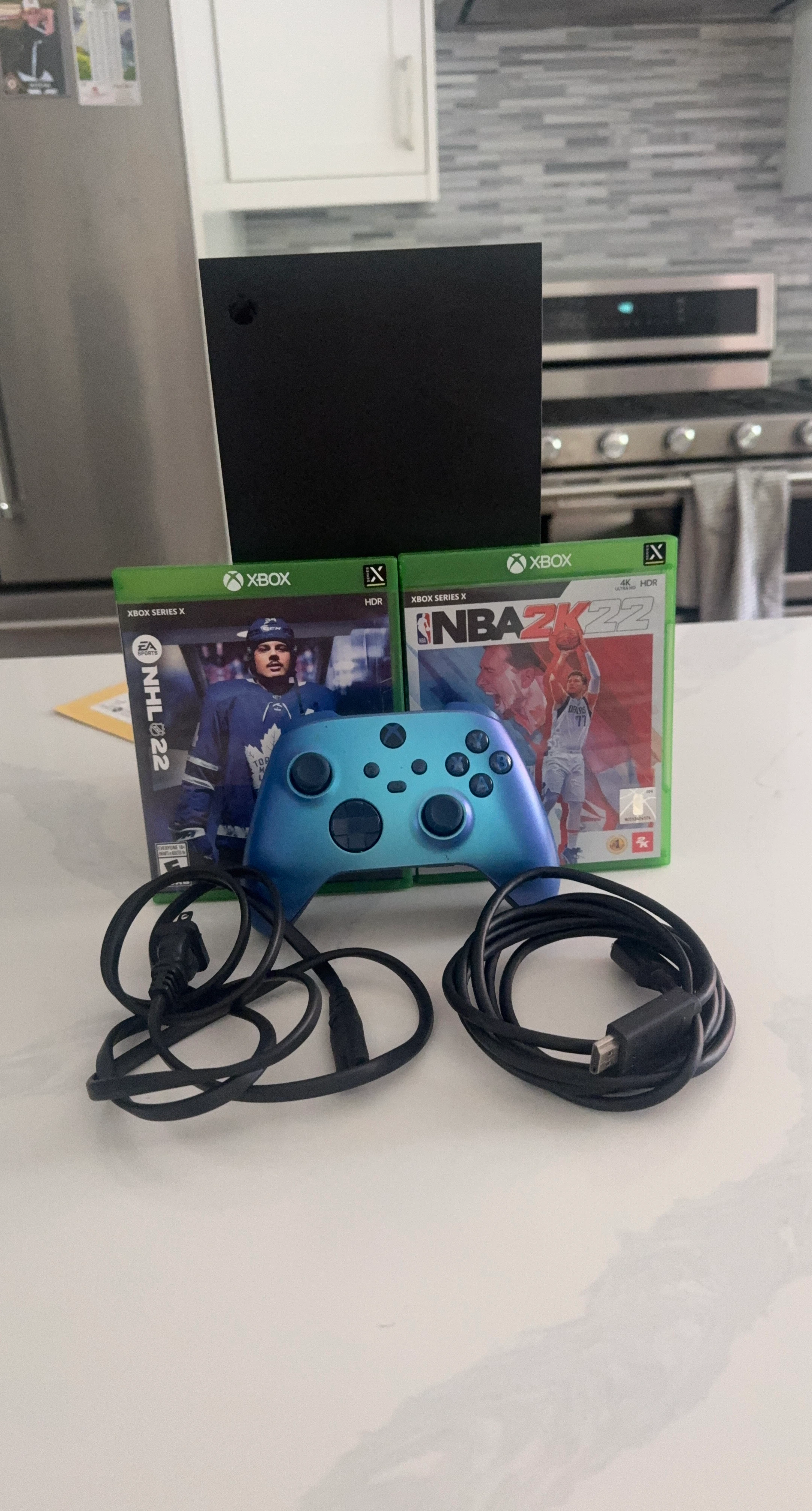 Xbox Series X Console with NHL 22, NBA 2K22, and Controller
