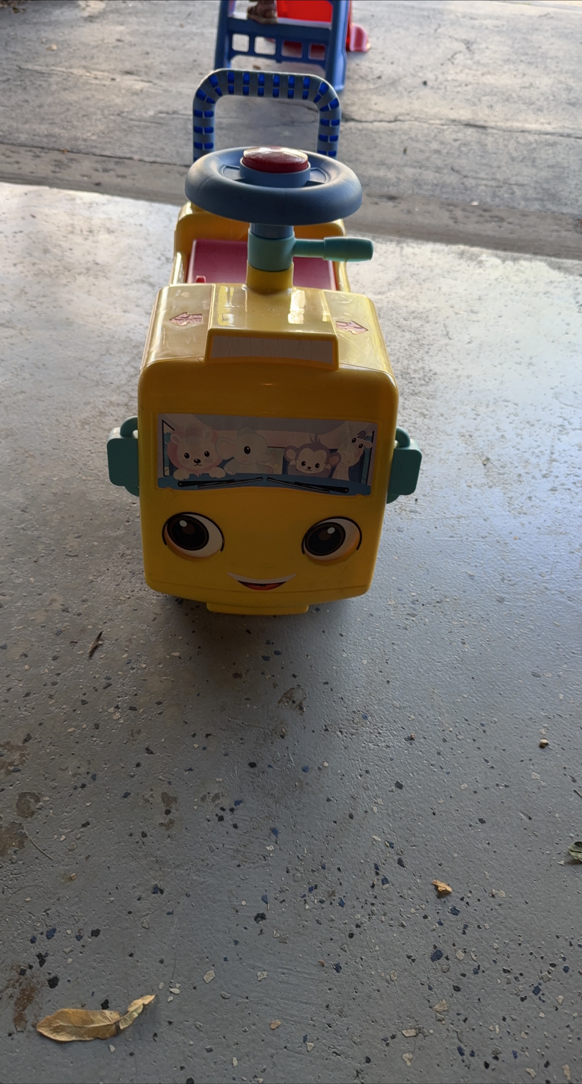Yellow Toy Bus Ride-On