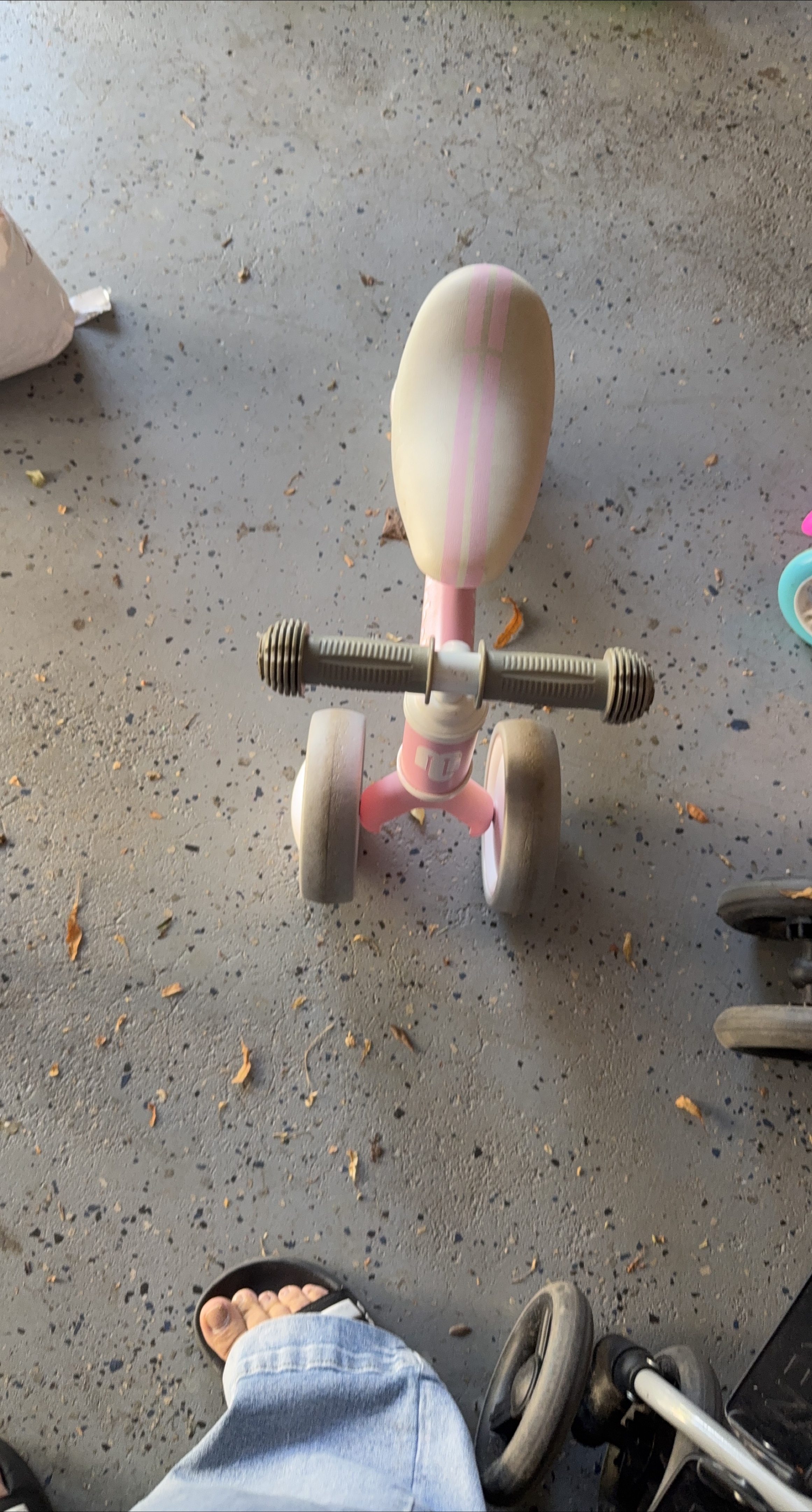 Pink and White Toddler Balance Bike