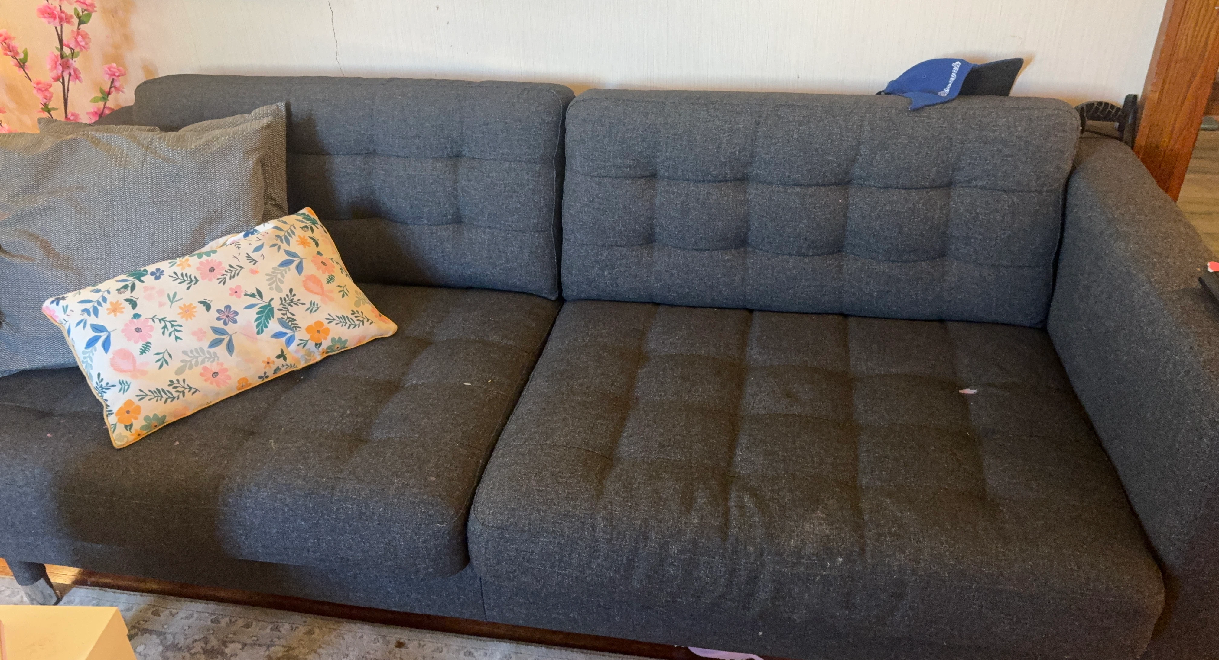 Grey Two-Seater Sofa