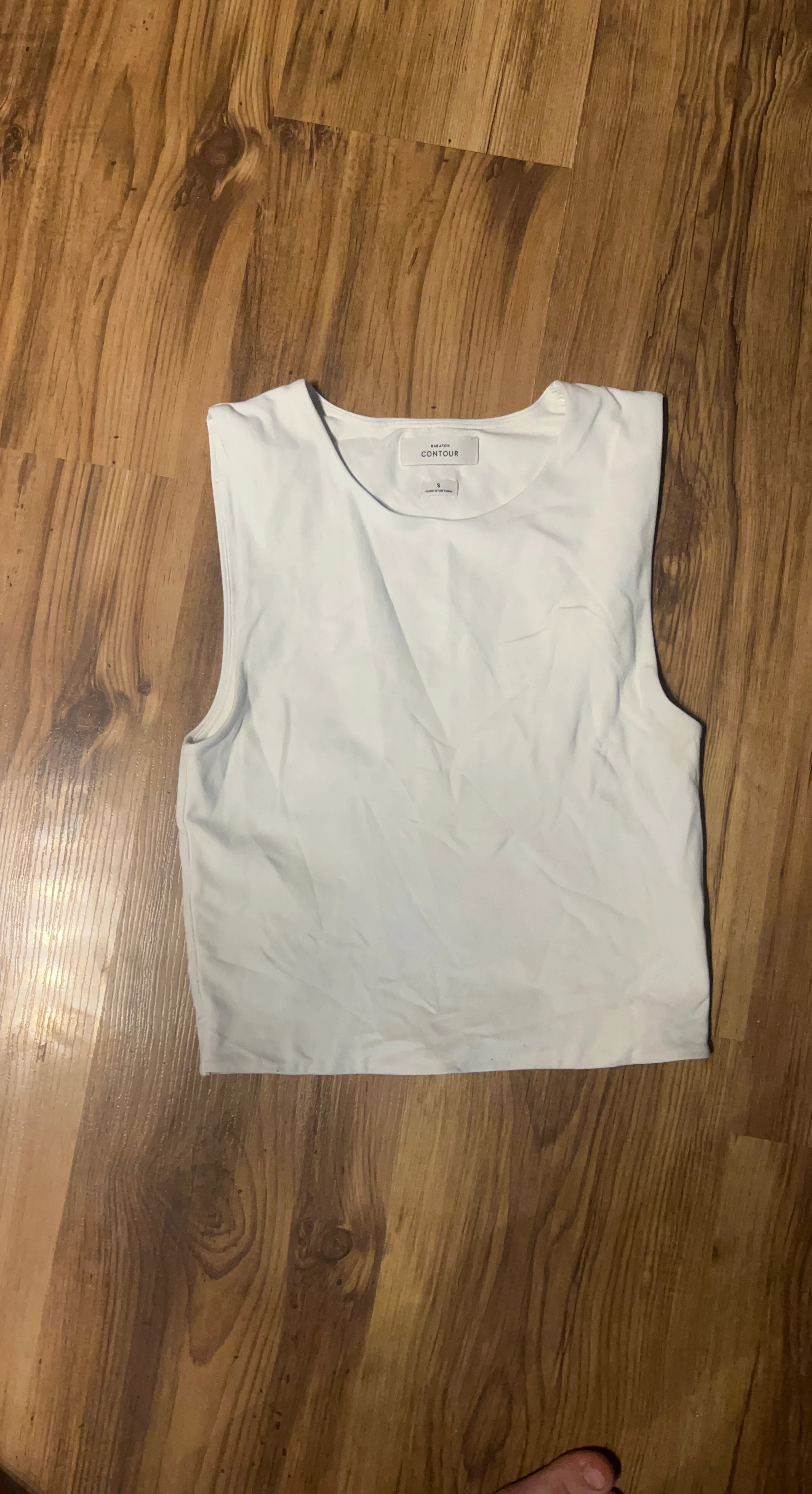 Babaton Contour White Tank Top - Size S