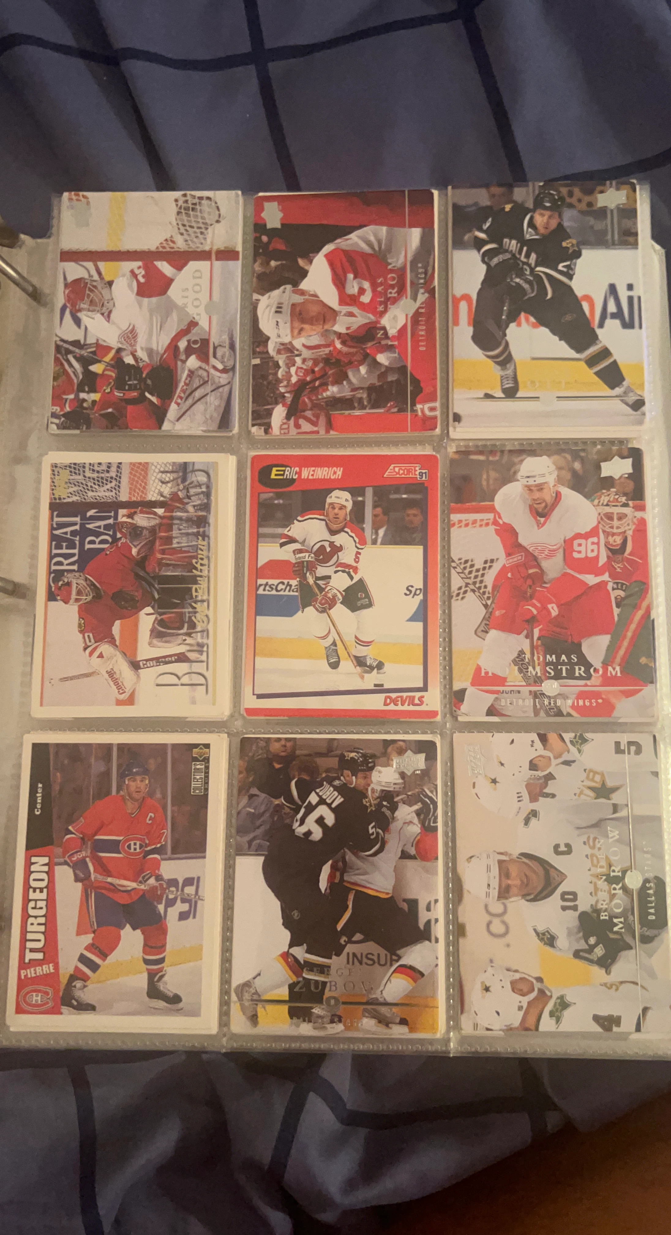 Collection de cartes de hockey