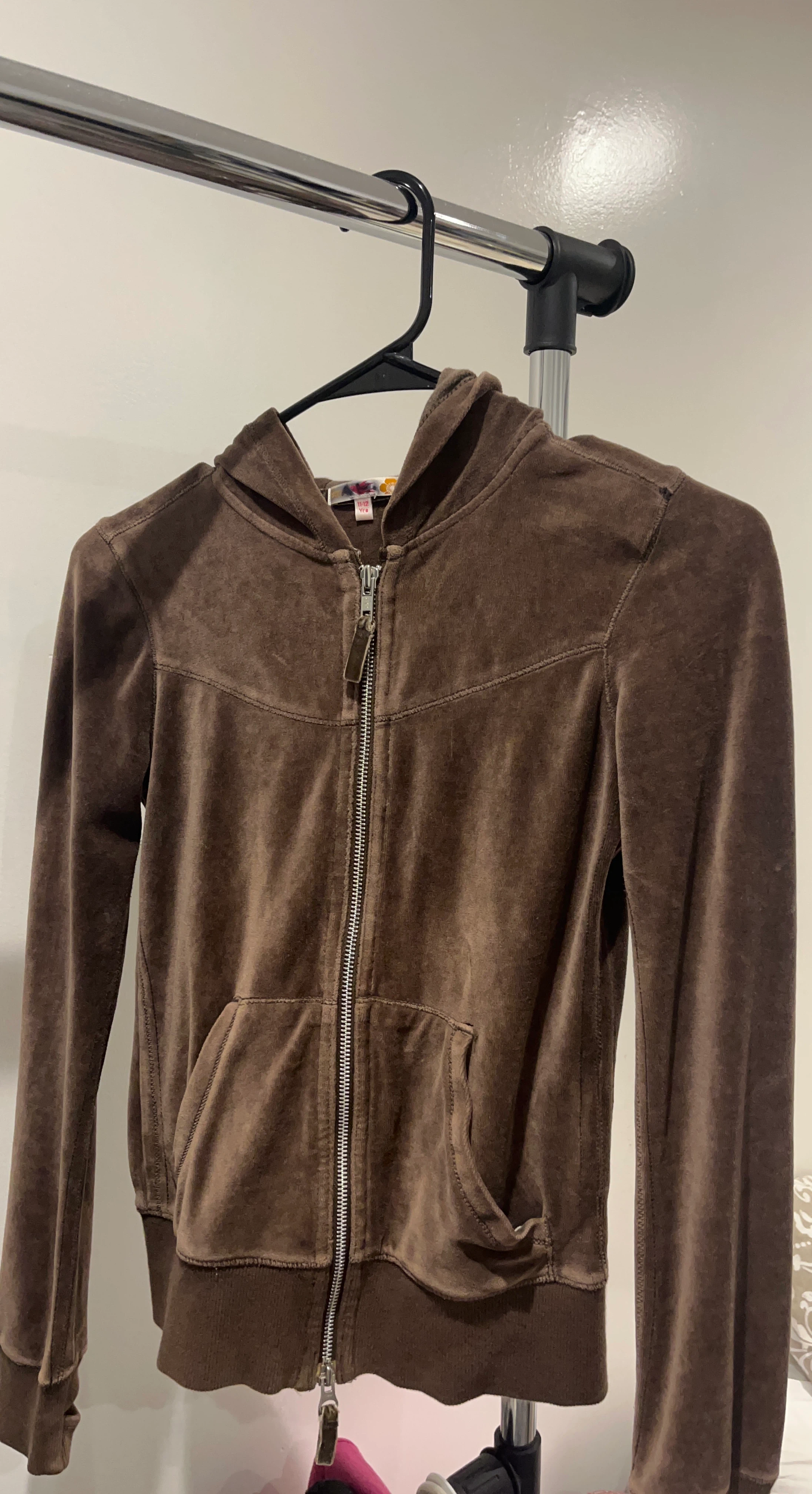 Brown Velour Hoodie