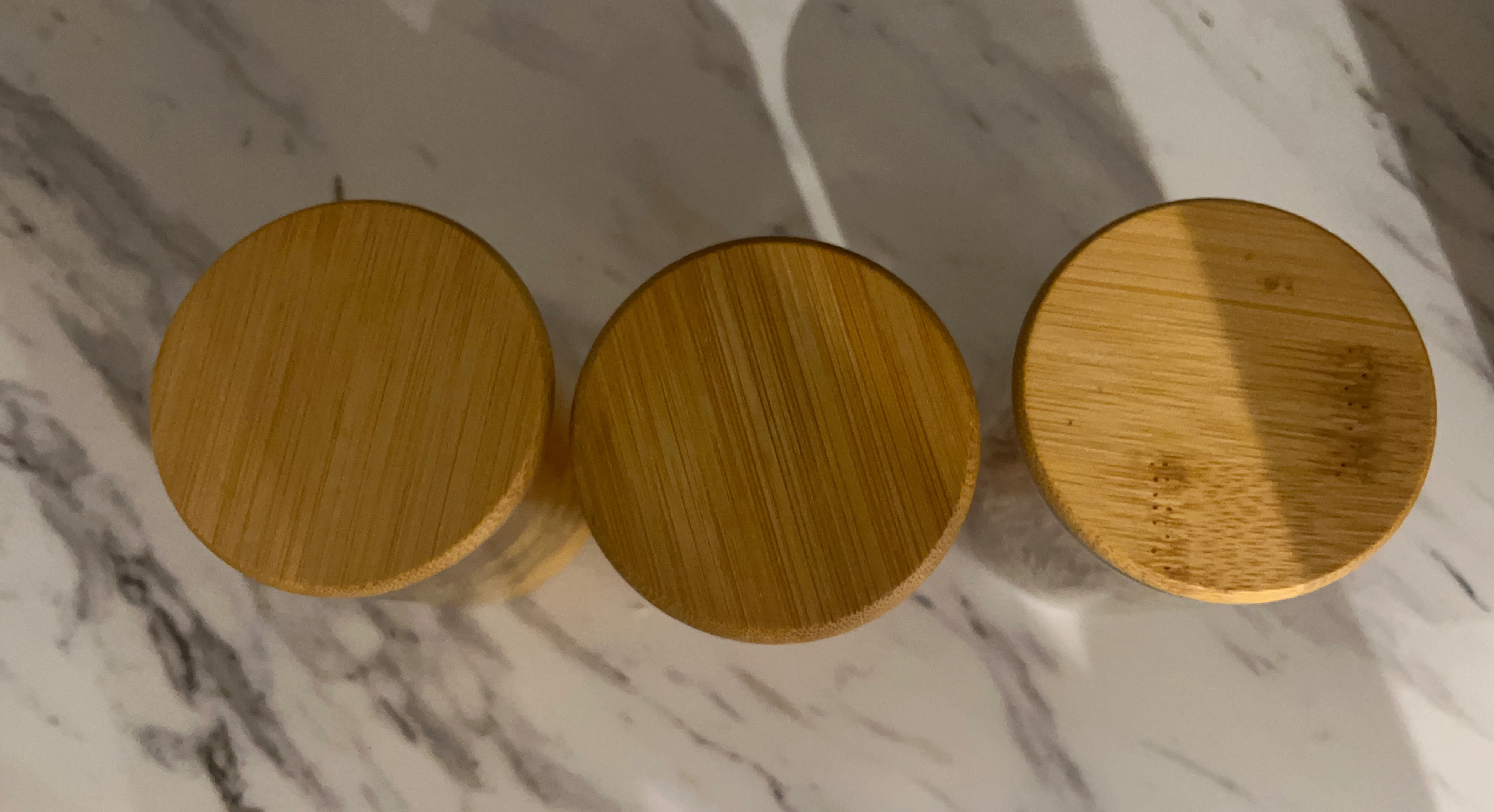 Set of 3 Glass Spice Jars with Bamboo Lids - photo 2