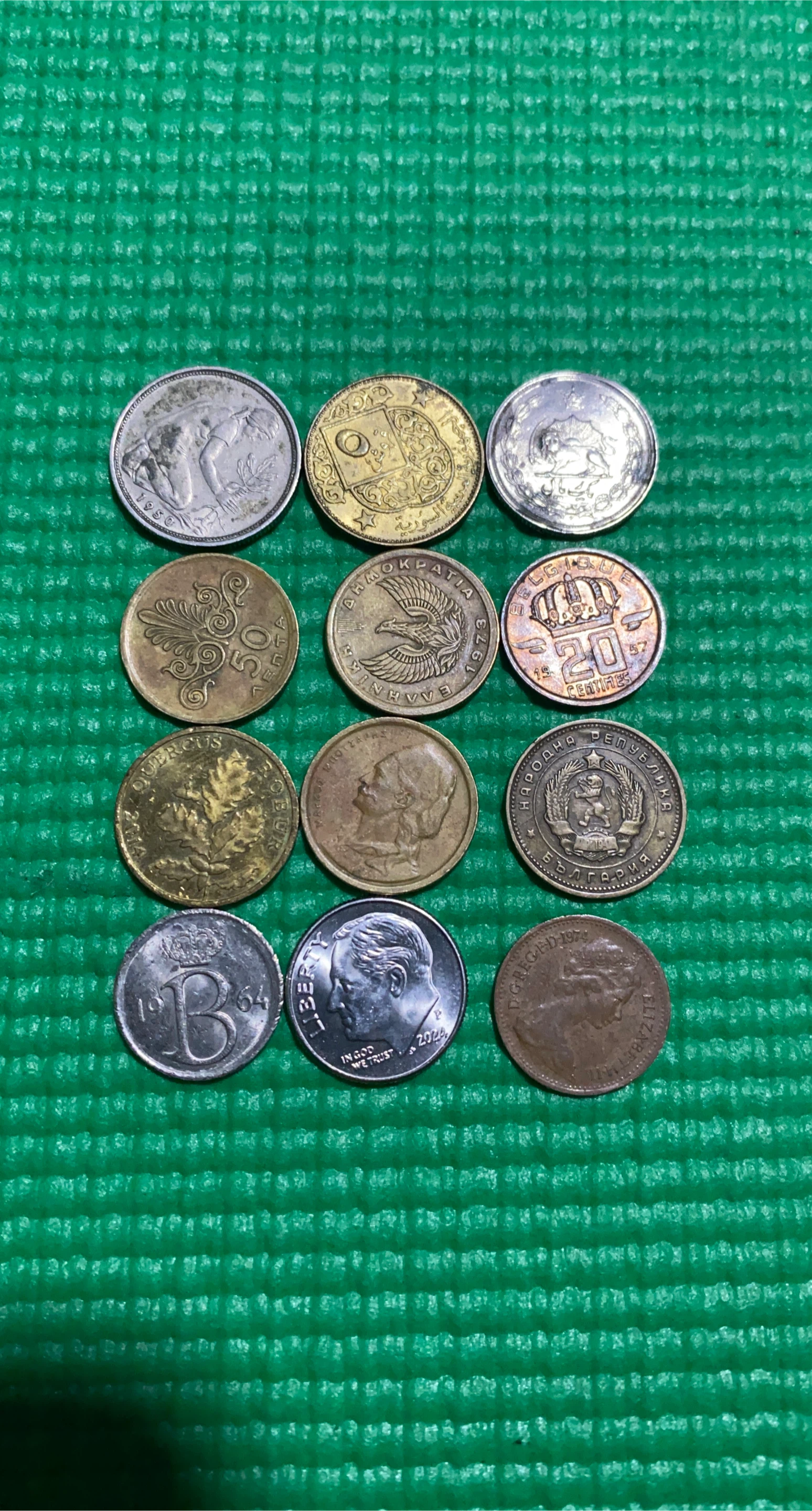 Collection of assorted world coins