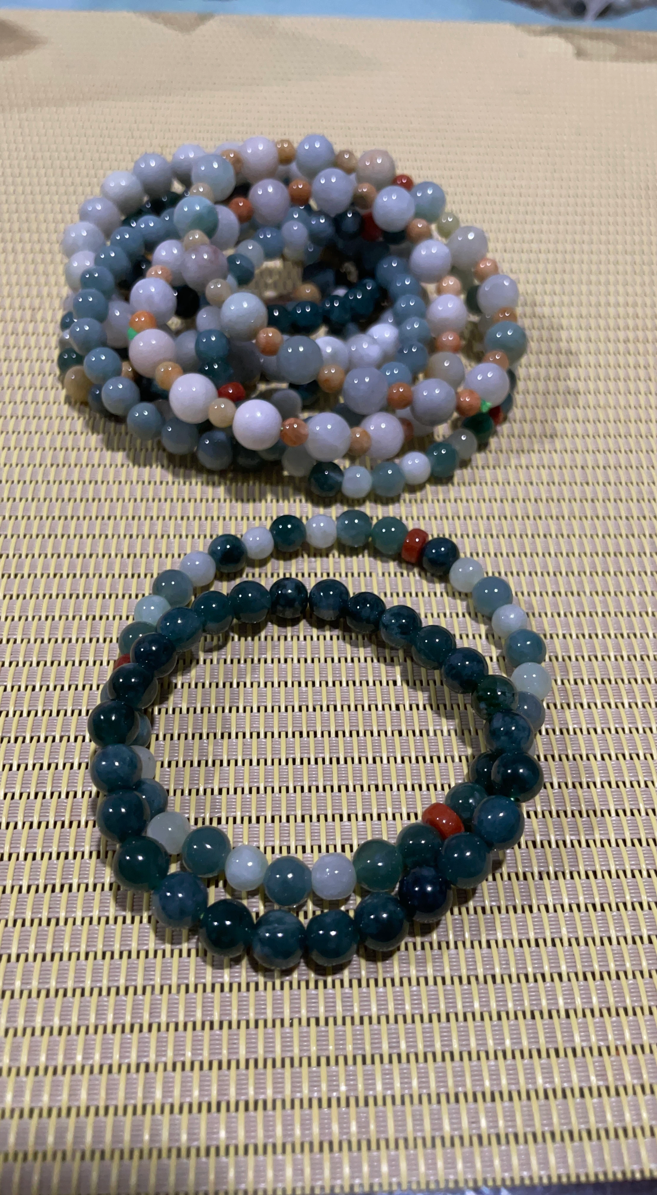 Assorted Jadeite Beaded Bracelets