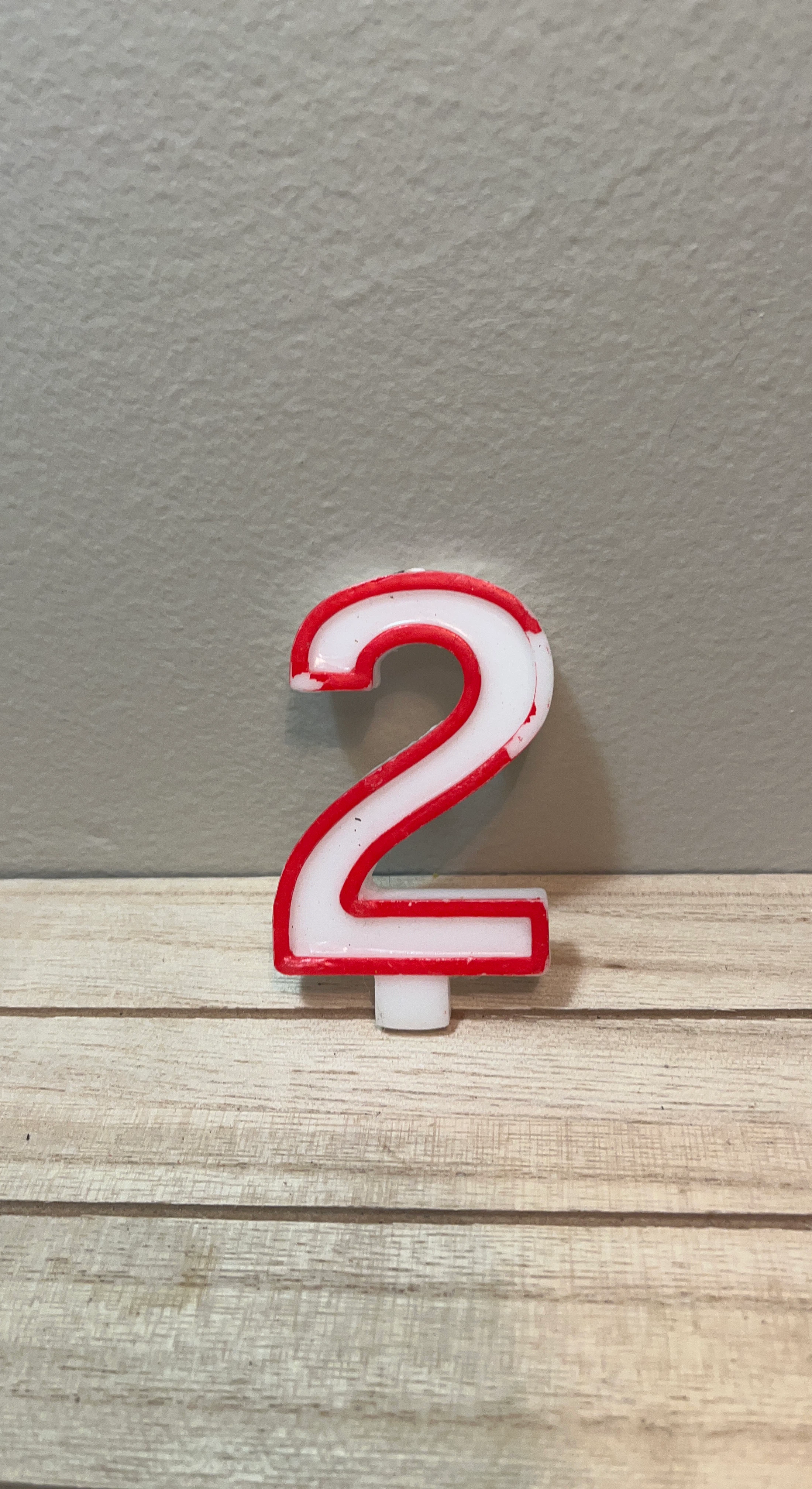 Number 2 Birthday Candle