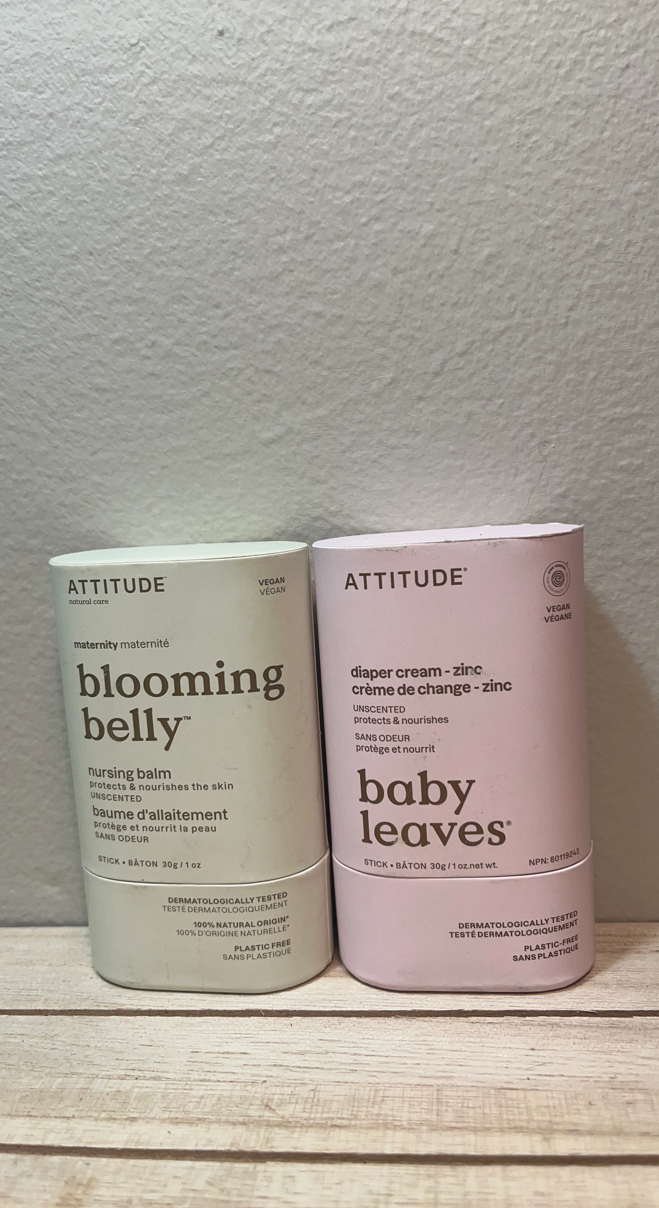 ATTITUDE  Nursing Balm & Diaper Cream Stick Set