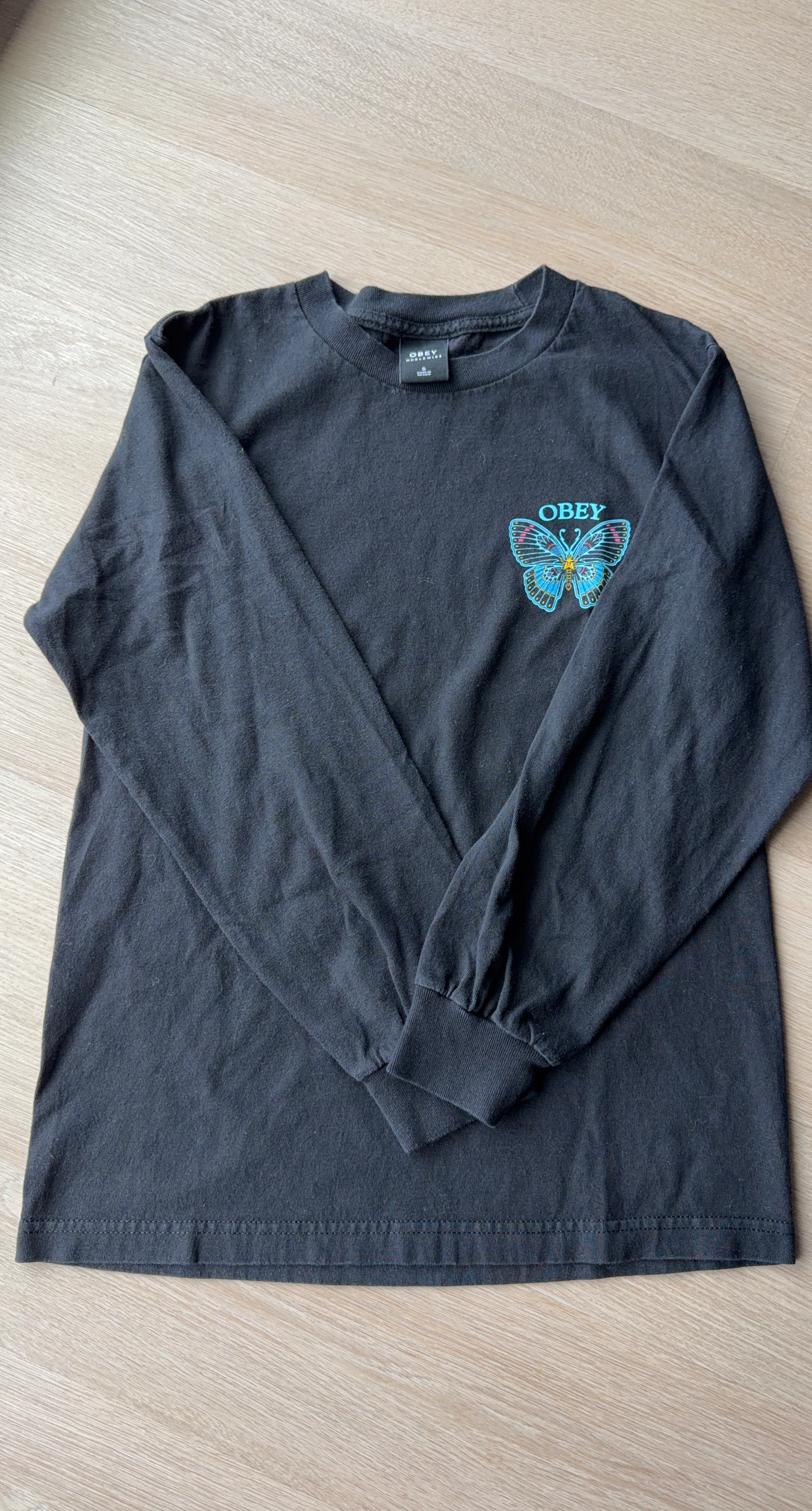 OBEY Black Long Sleeve Butterfly