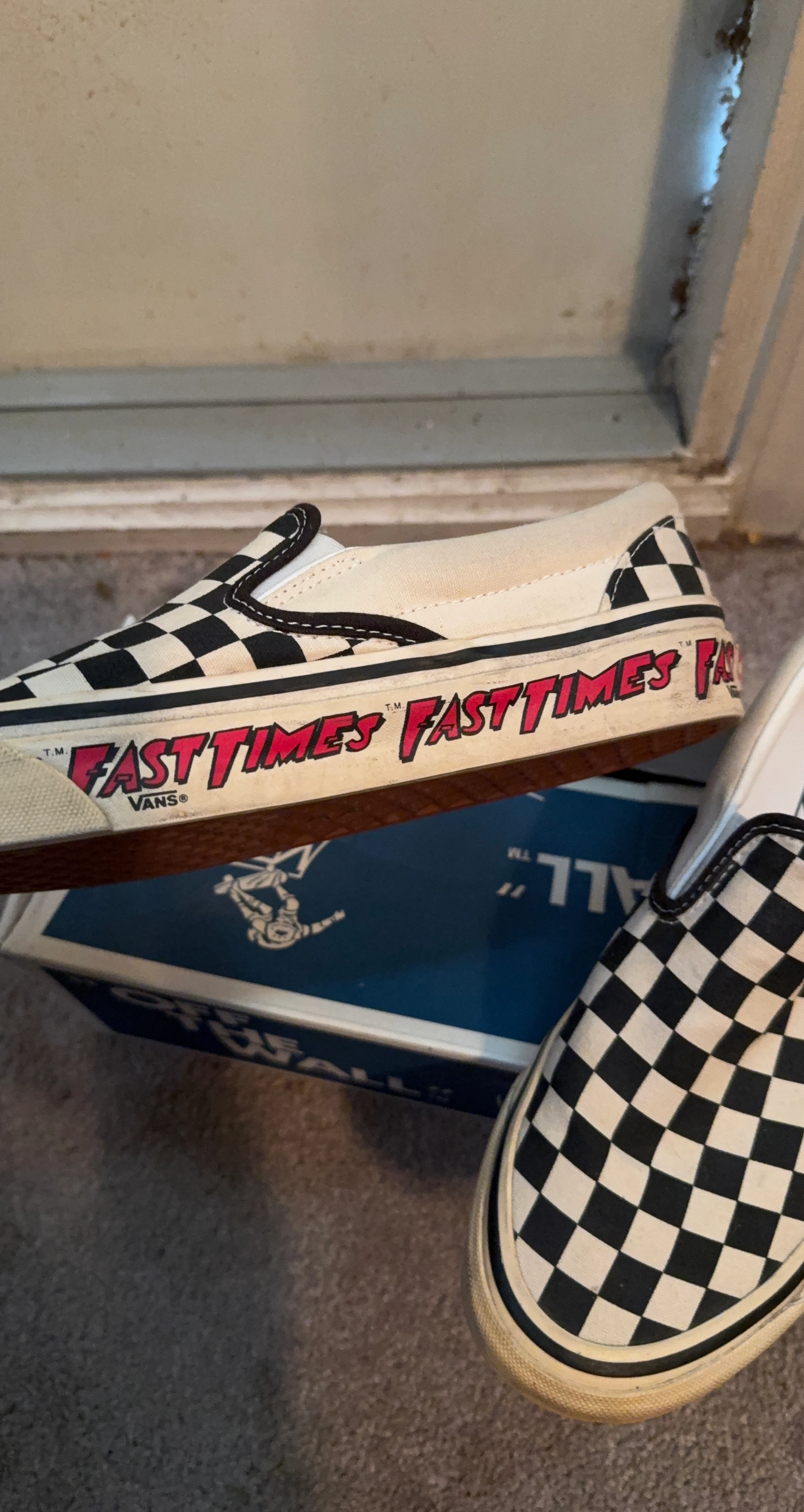 Vans Checkerboard "Fast Times" Slip-On Shoes