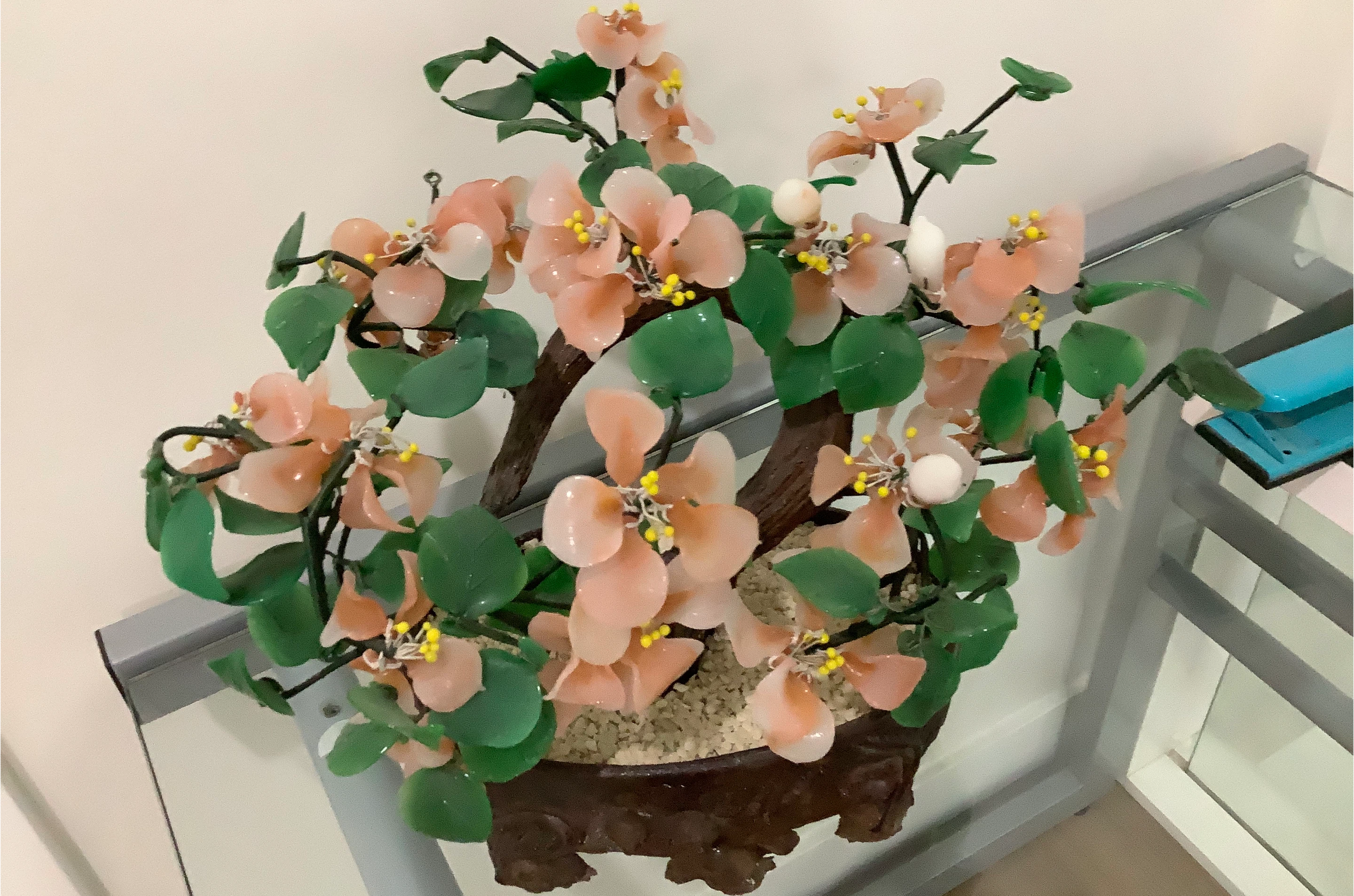 Decorative Glass Cherry Blossom Bonsai Tree