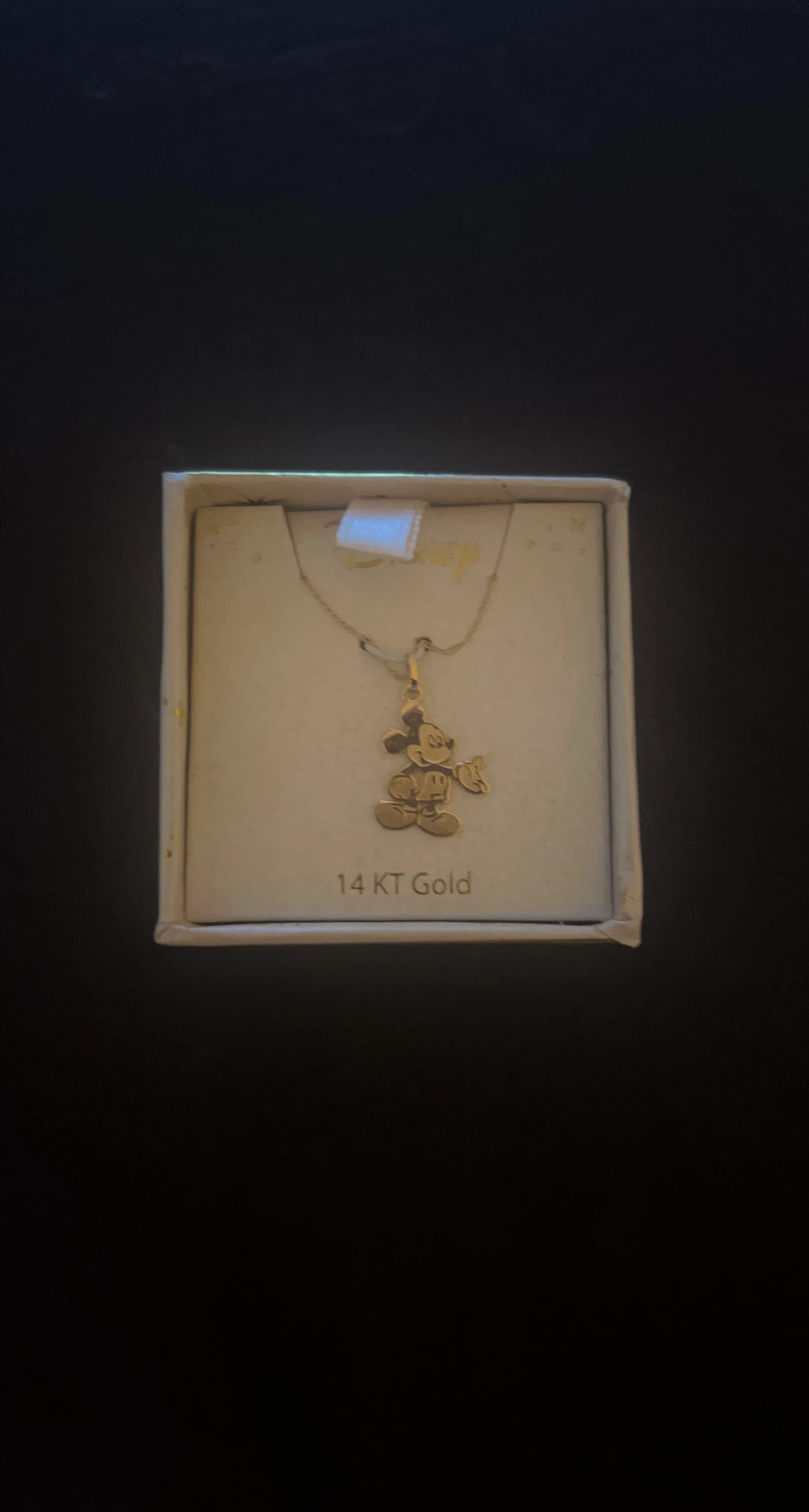 Disney Mickey Mouse 14 KT Gold Necklace