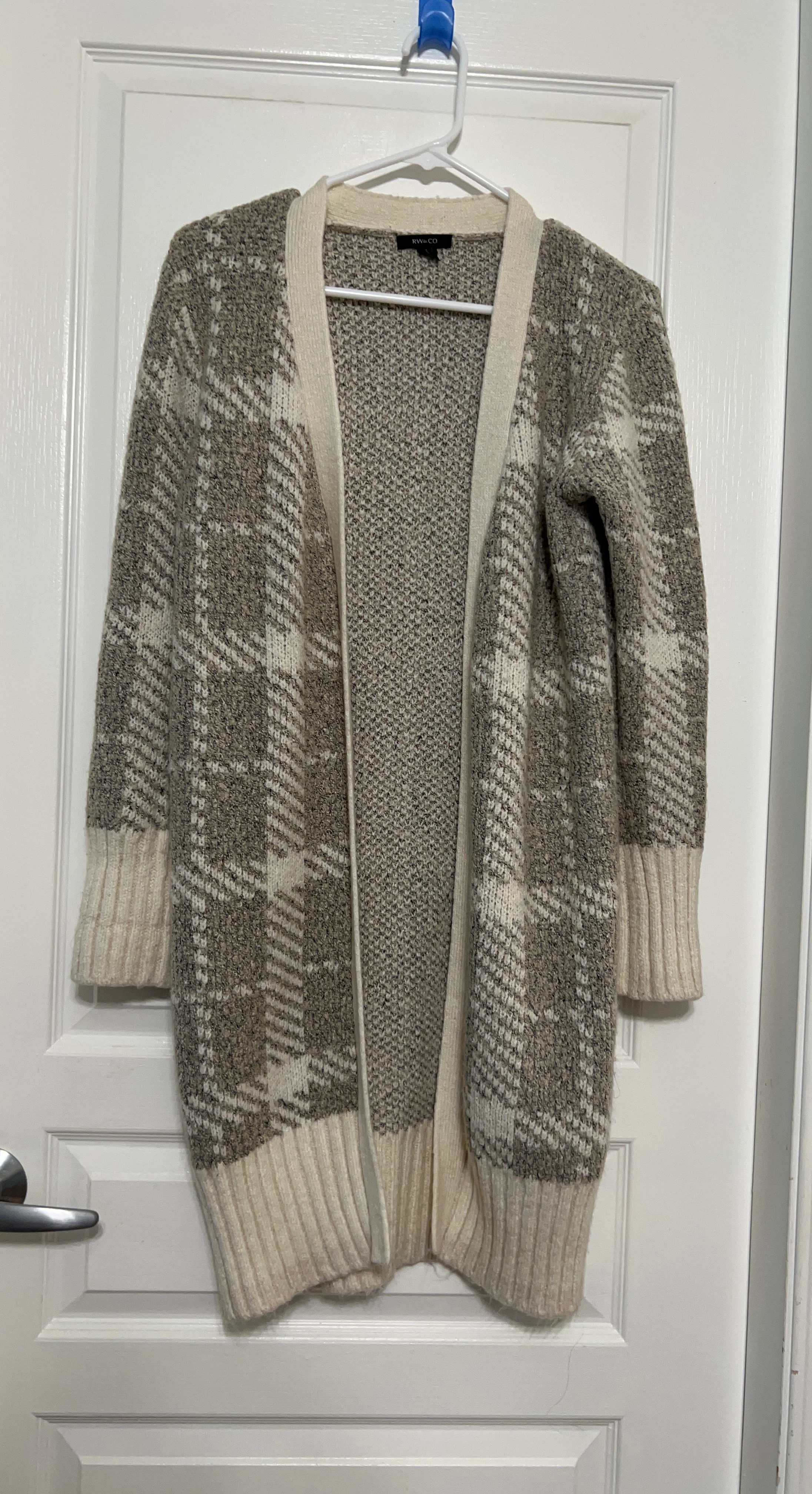 ⚽ RW & CO. Plaid Cardigan Sweater XS/TP