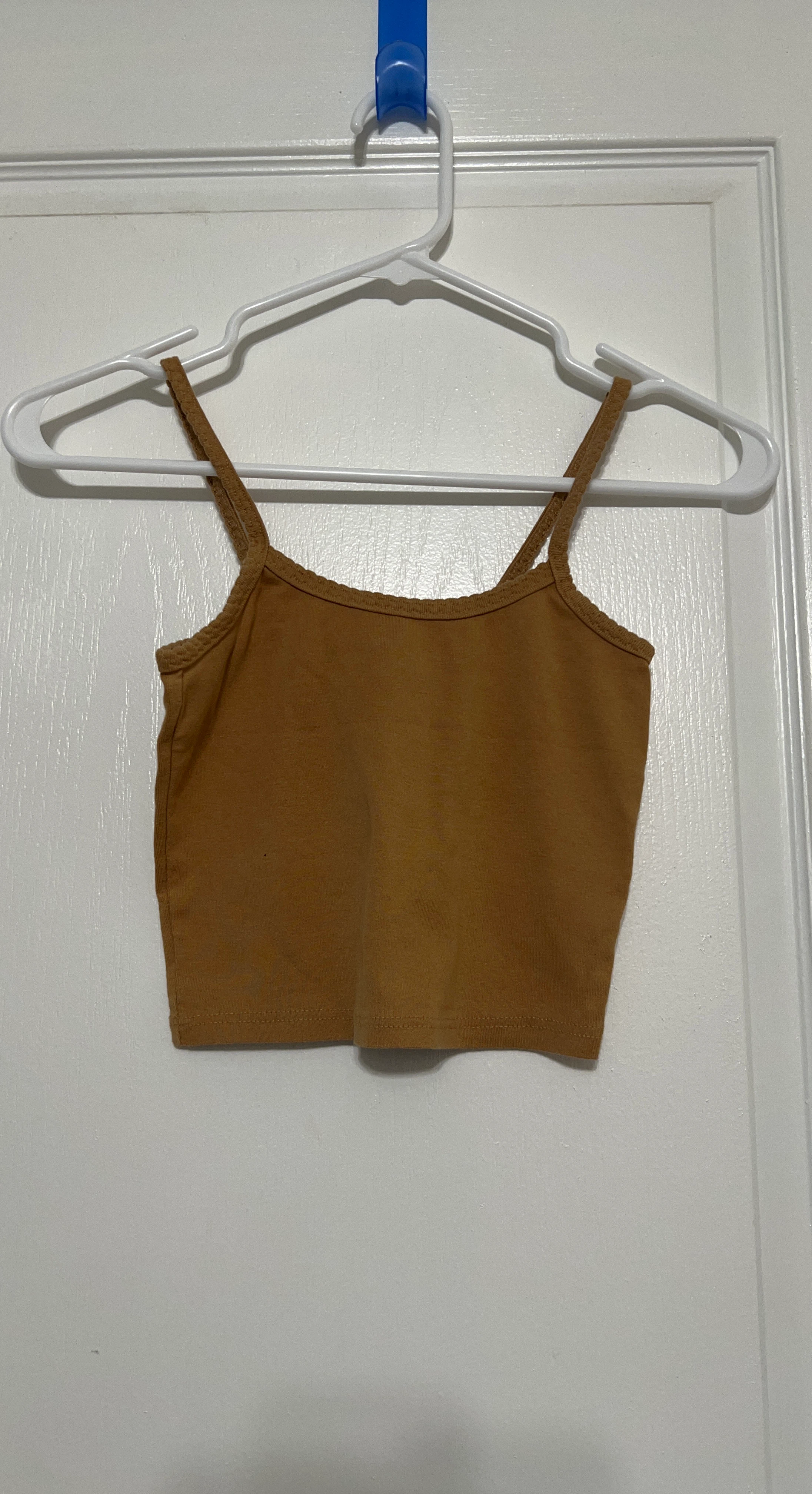 ⚽ Topshop Brown Cotton Camisole - UK 6