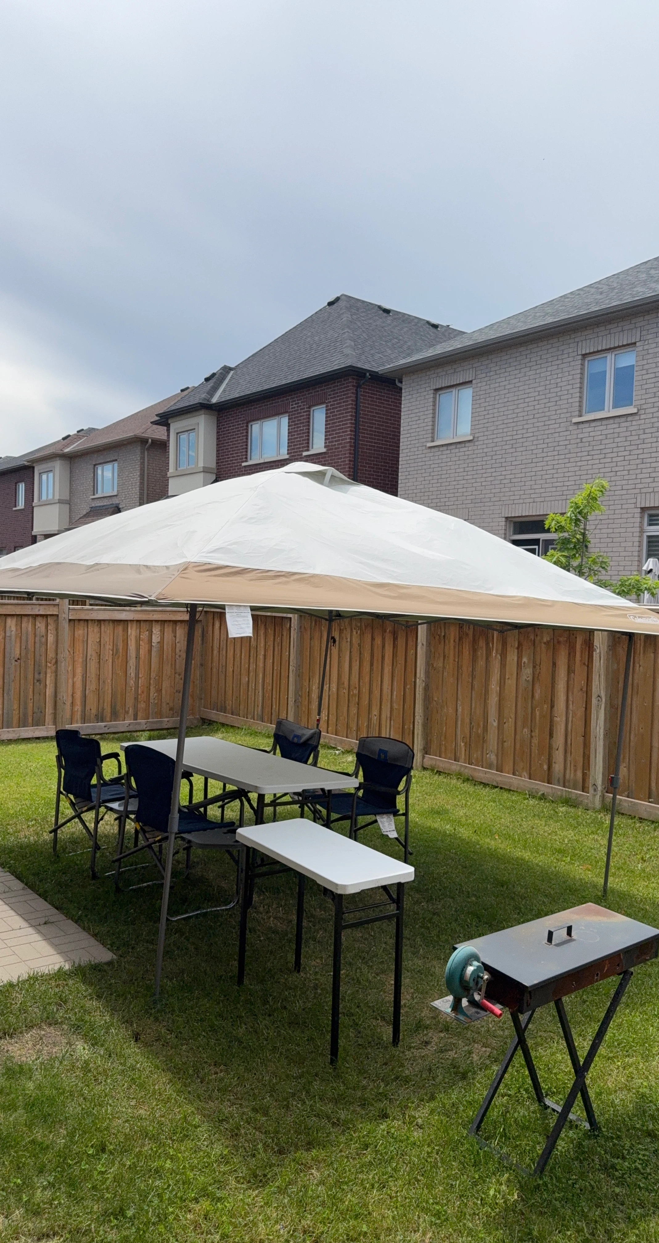 Coleman Canopy Tent with Chairs and Tables