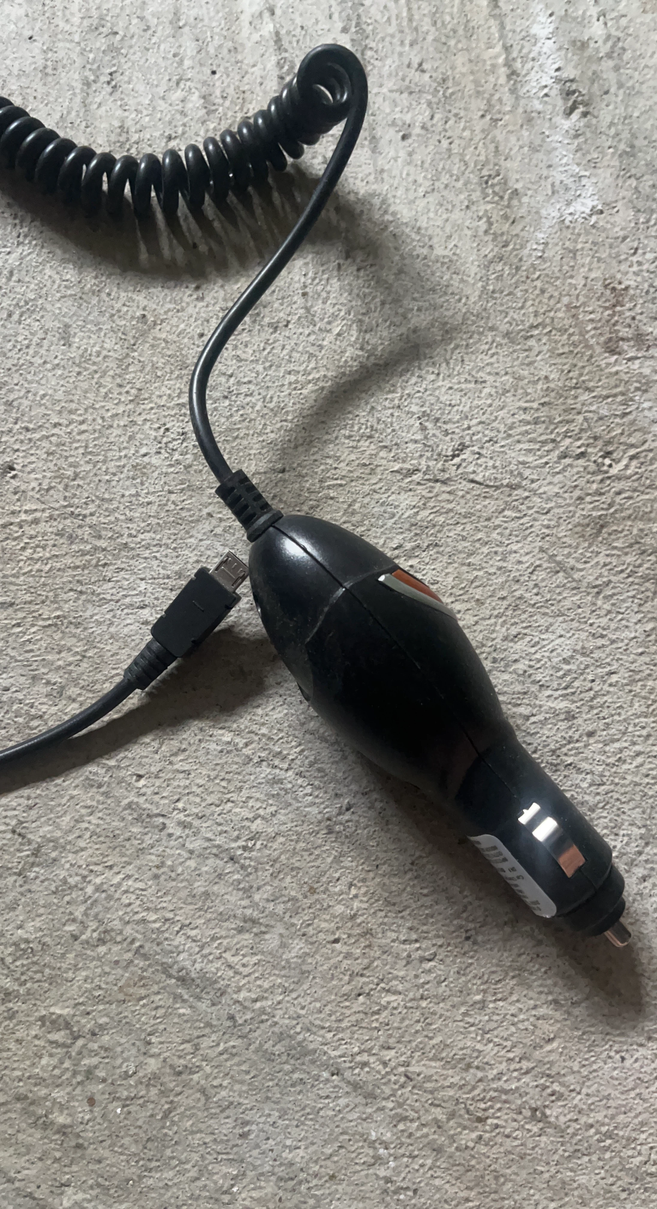 Black Coiled Car Charger