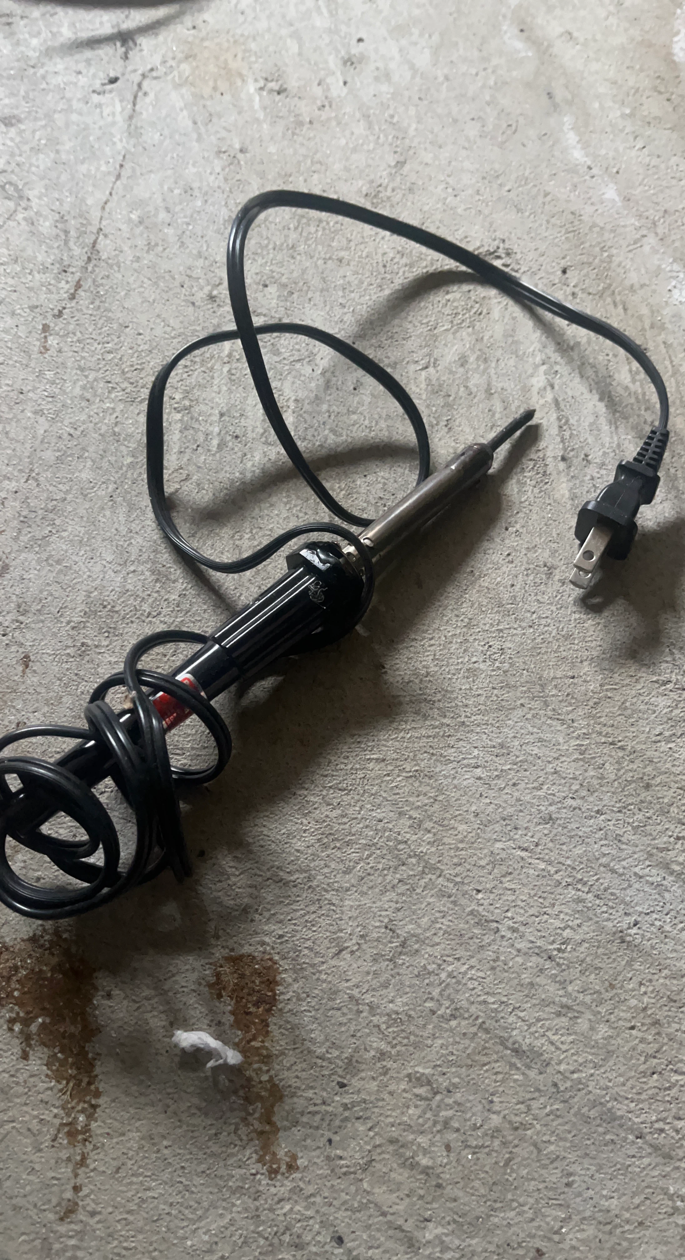 Soldering Iron with Black Cord