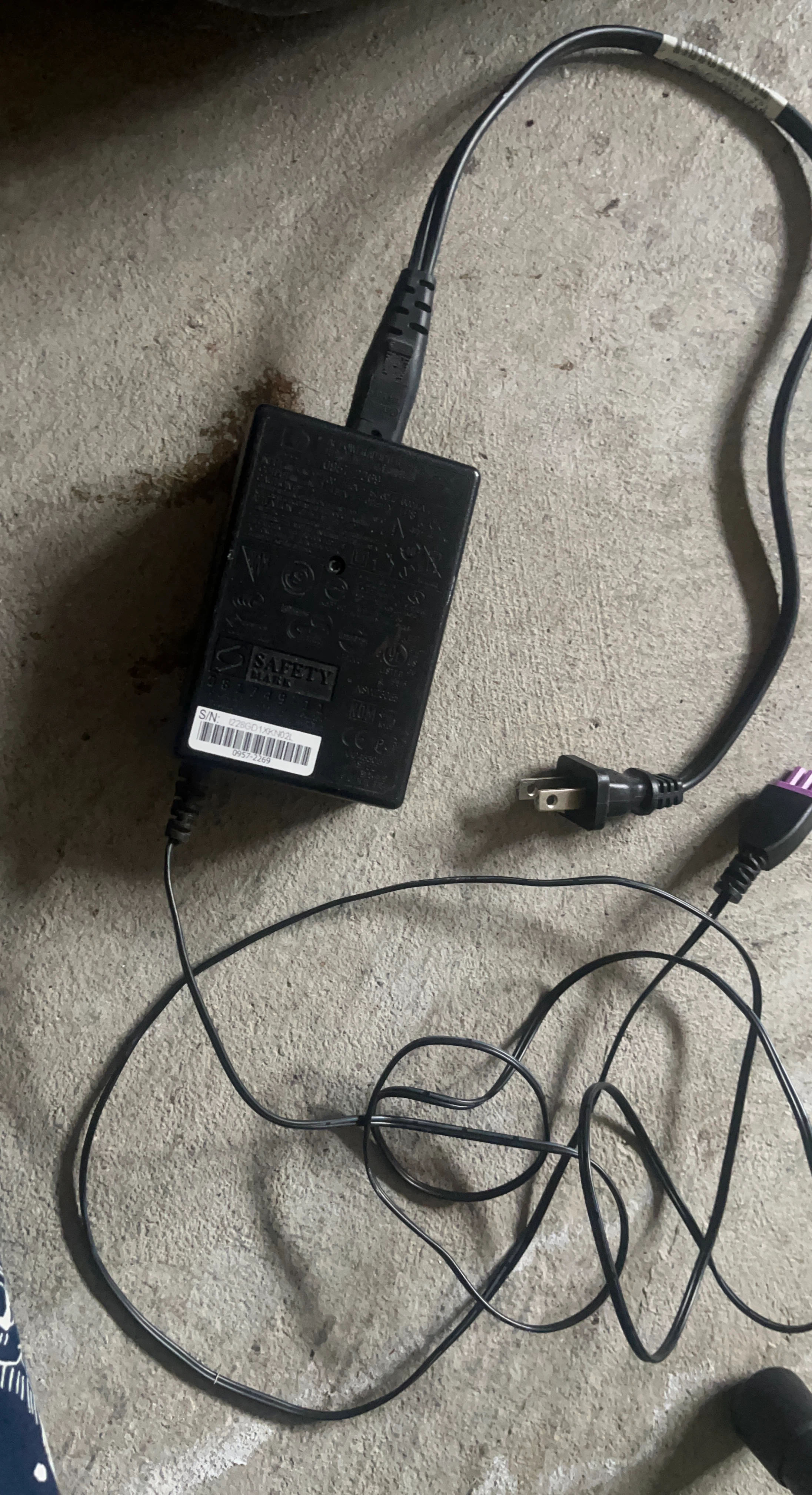 Black AC Adapter Power Cord