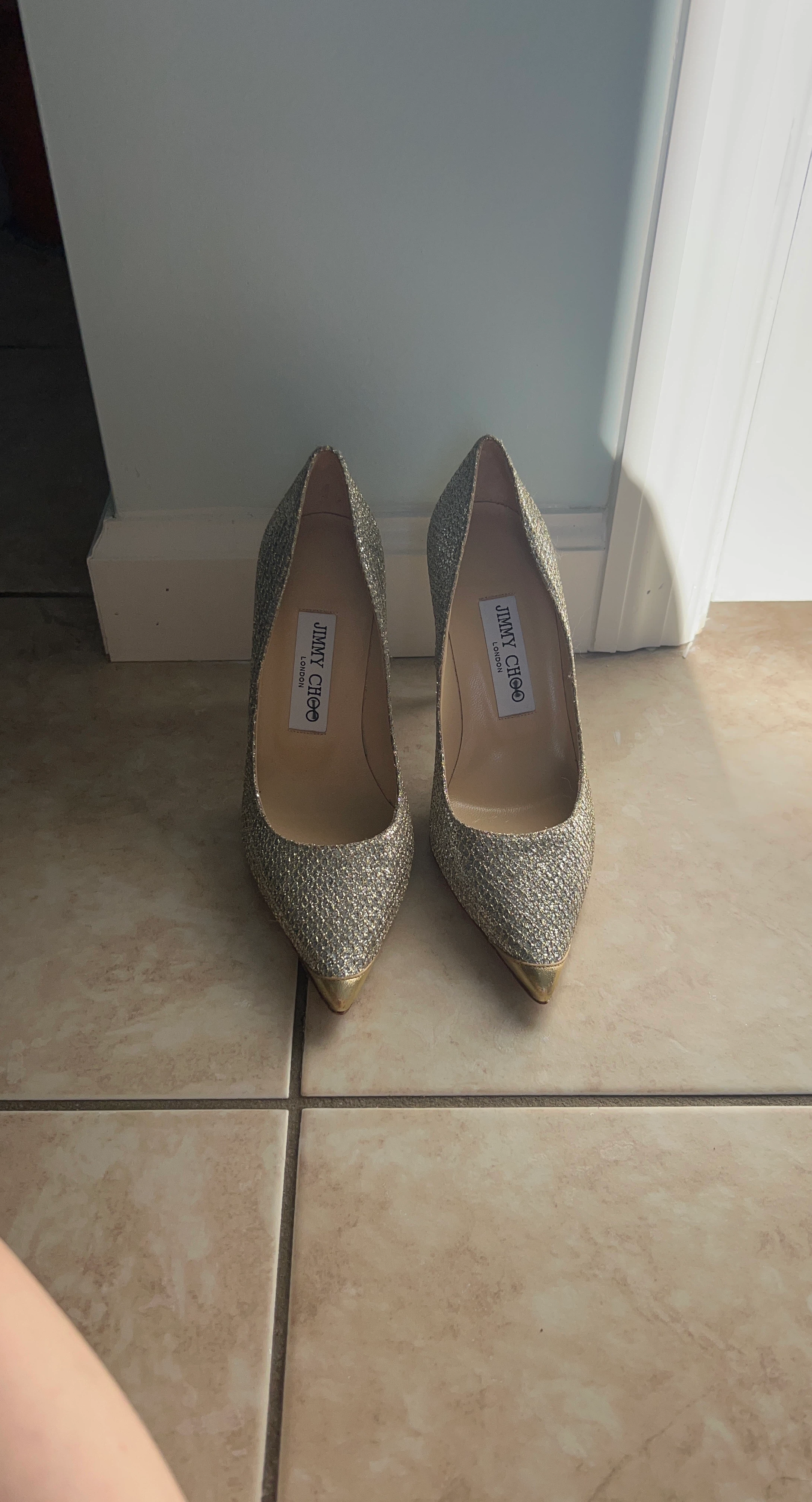 Jimmy Choo Glitter Heels Size 35