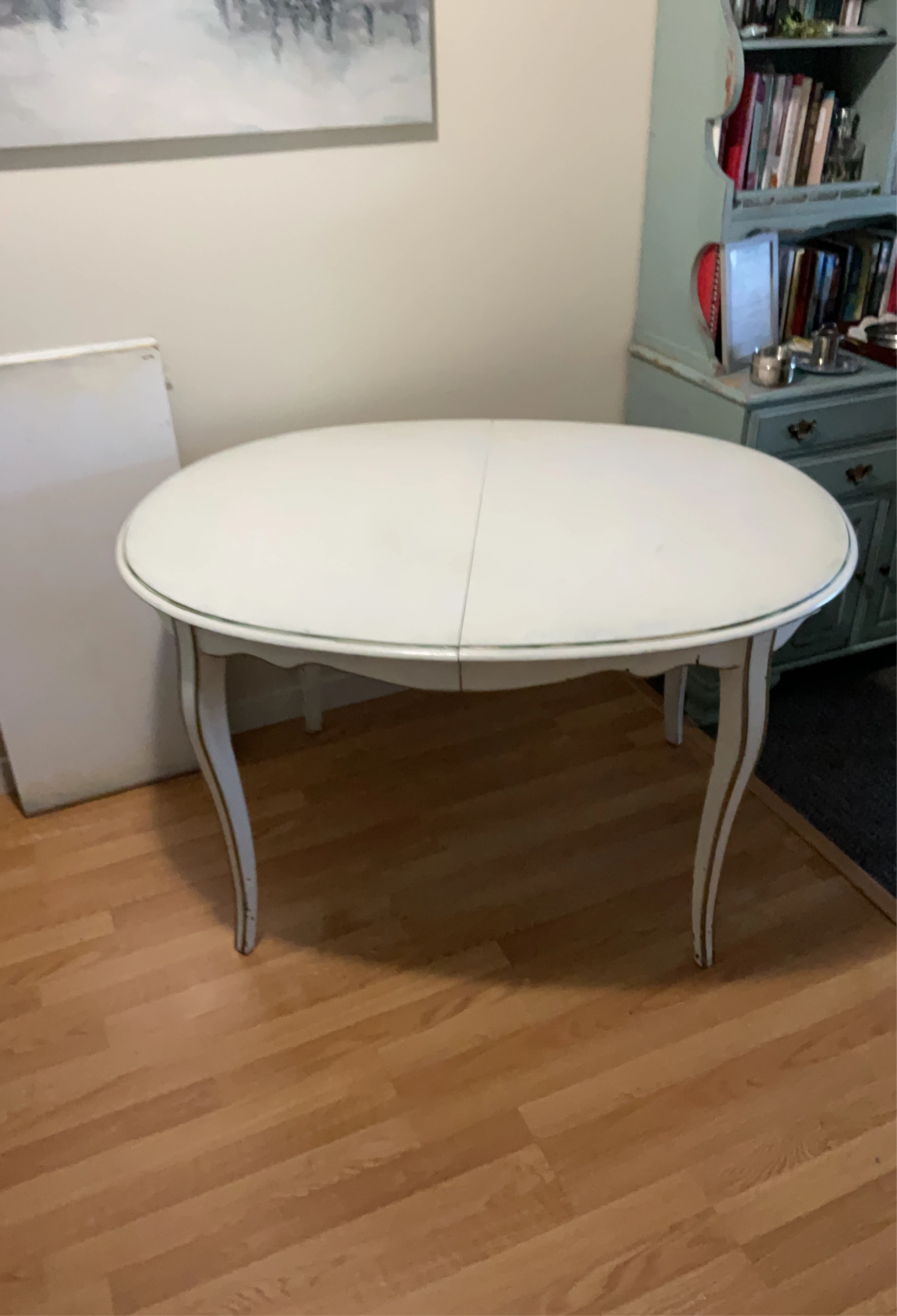White Oval Extendable Dining Table