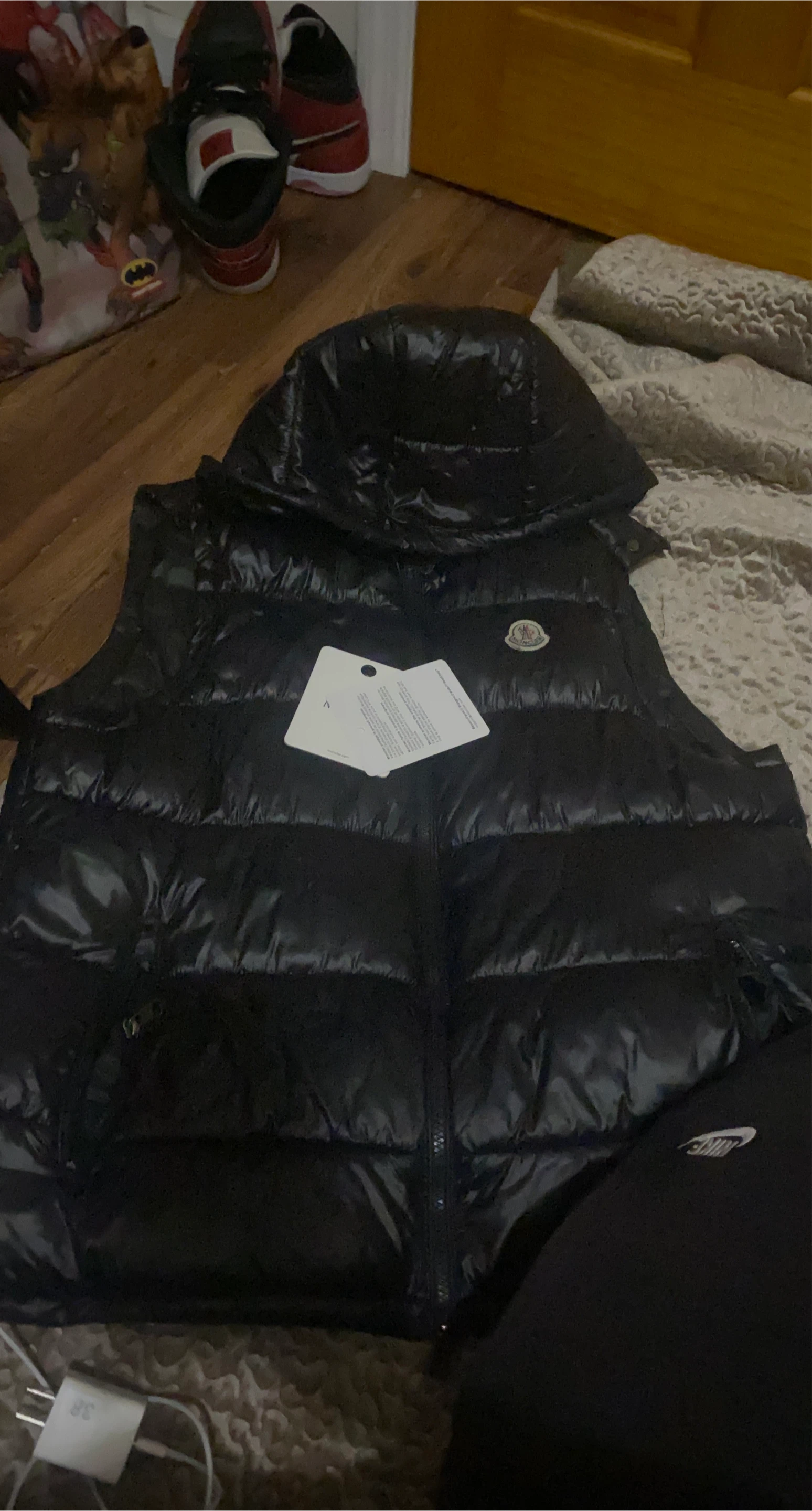 Moncler Black Puffer Vest