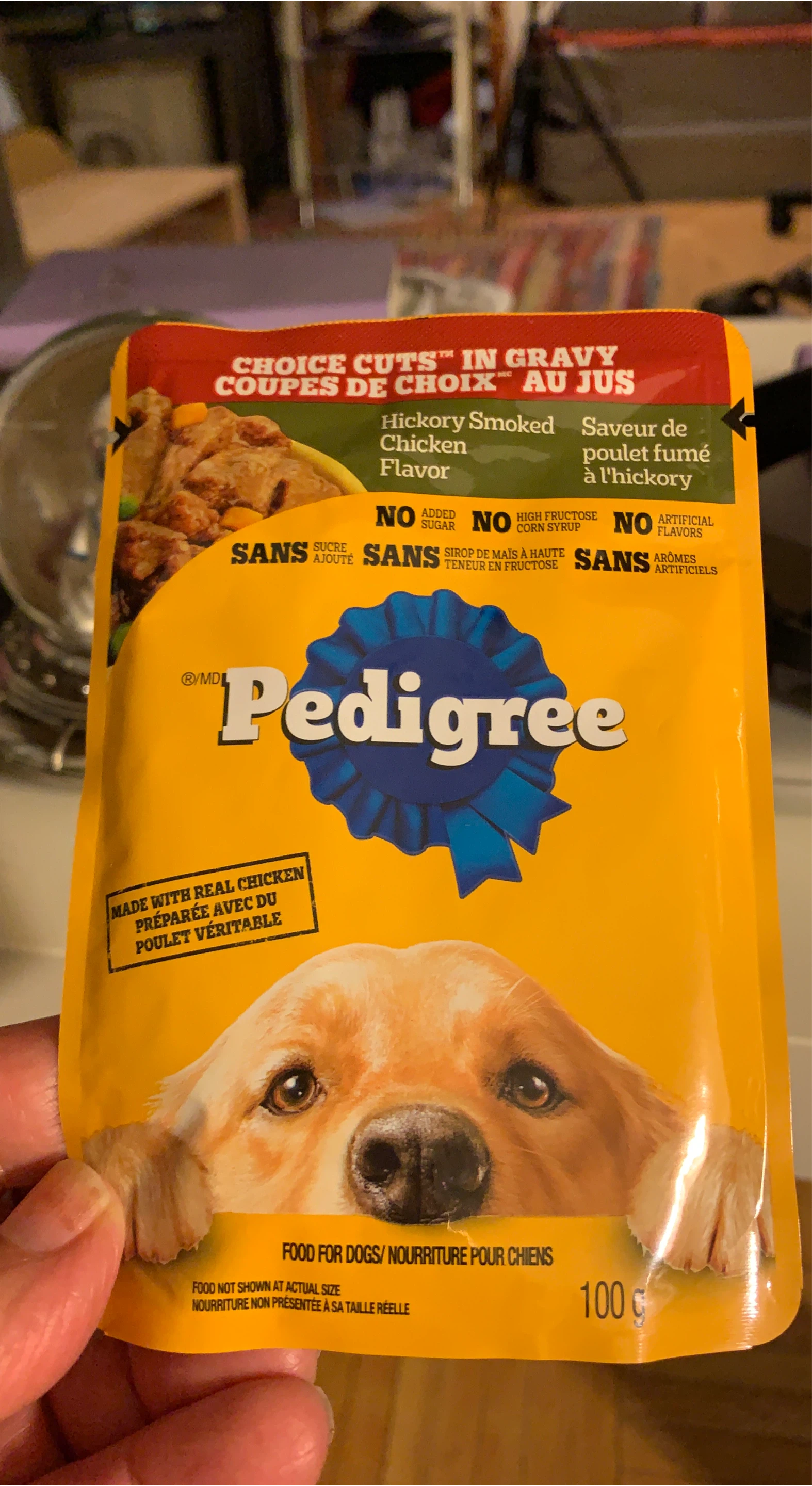 Pedigree Hickory Smoked Chicken Choice Cuts Dog Food Pouch