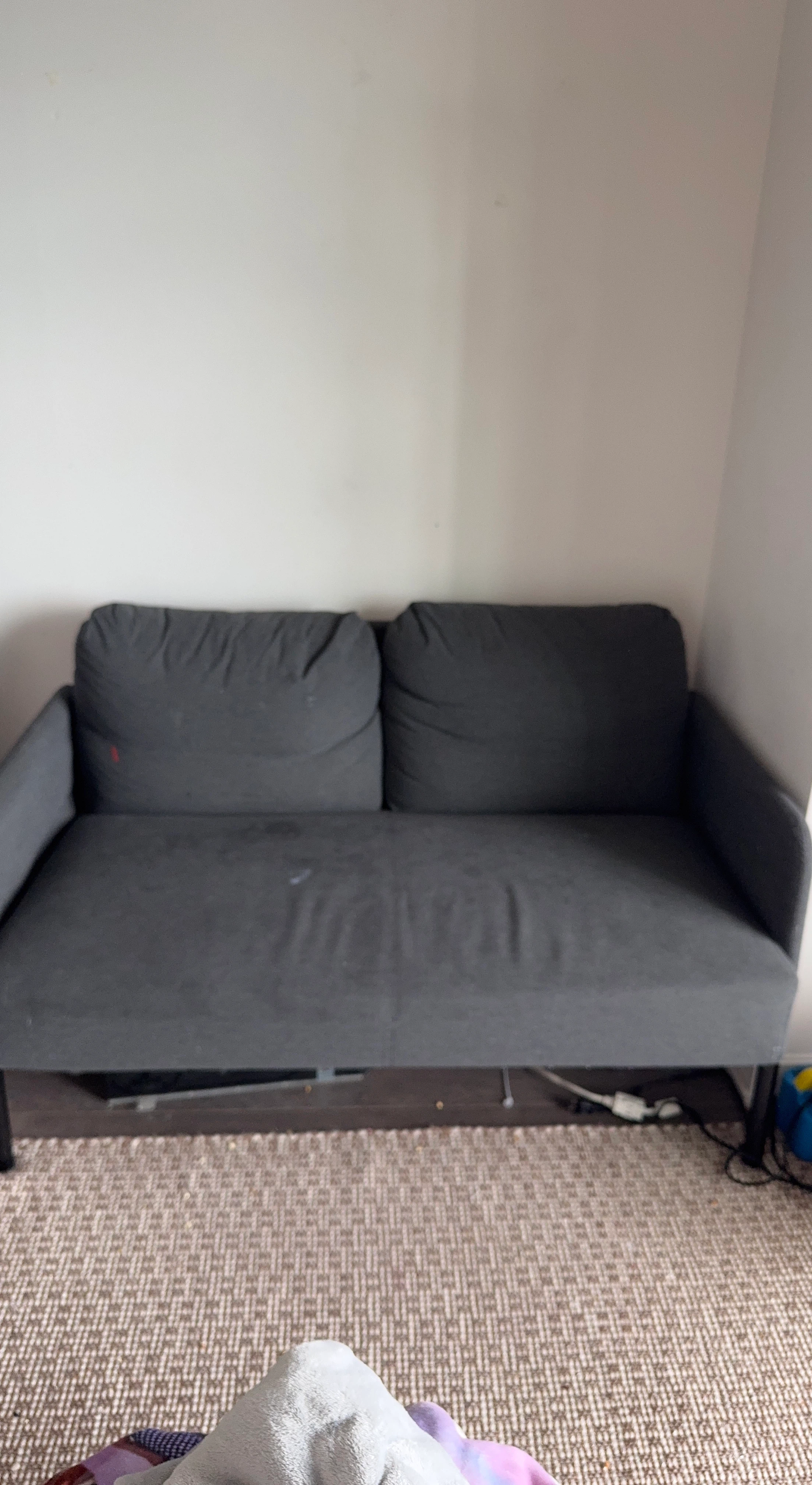 Dark Gray Two-Seater Sofa