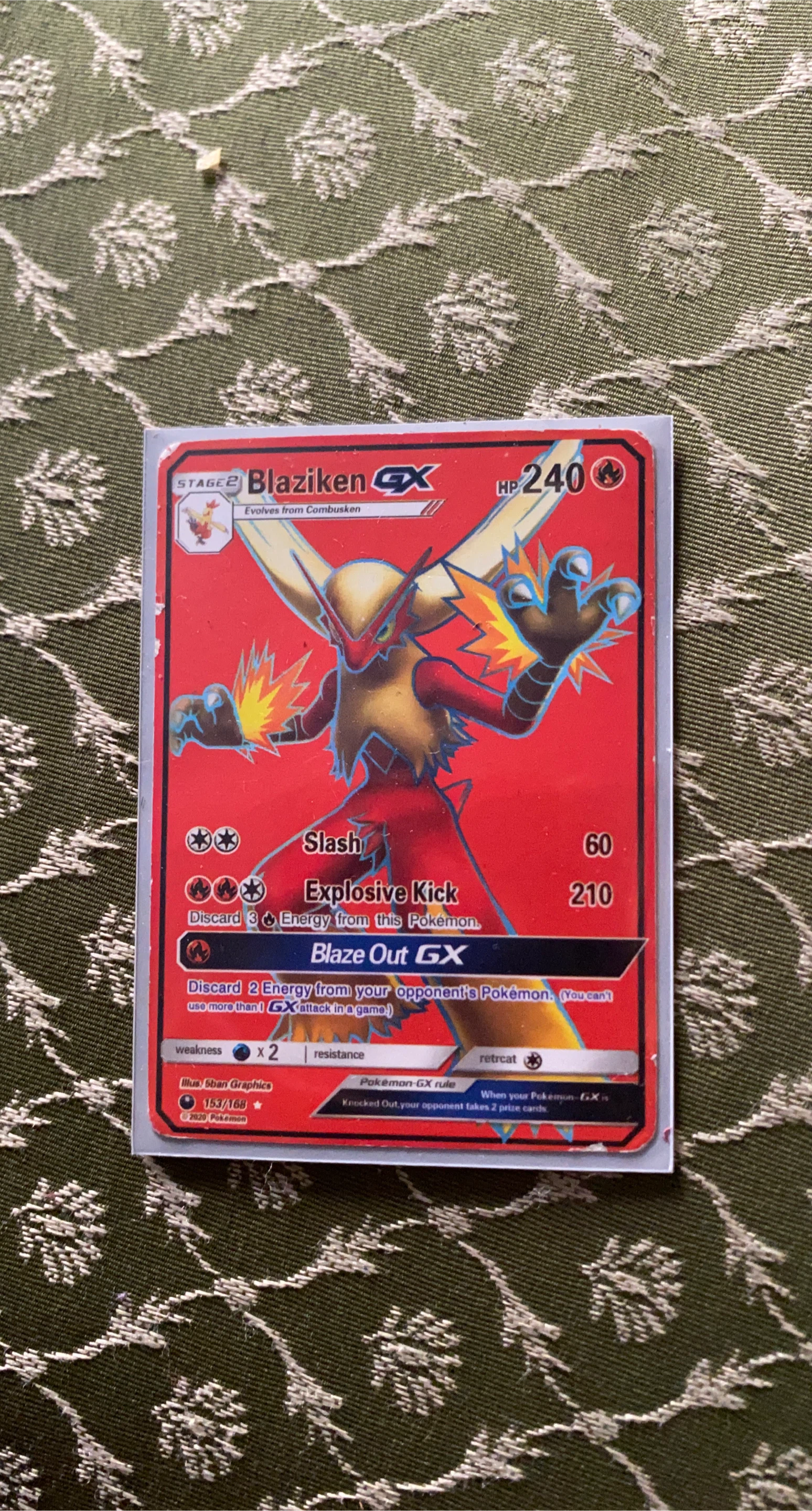 Blaziken GX Pokémon Card 153/168