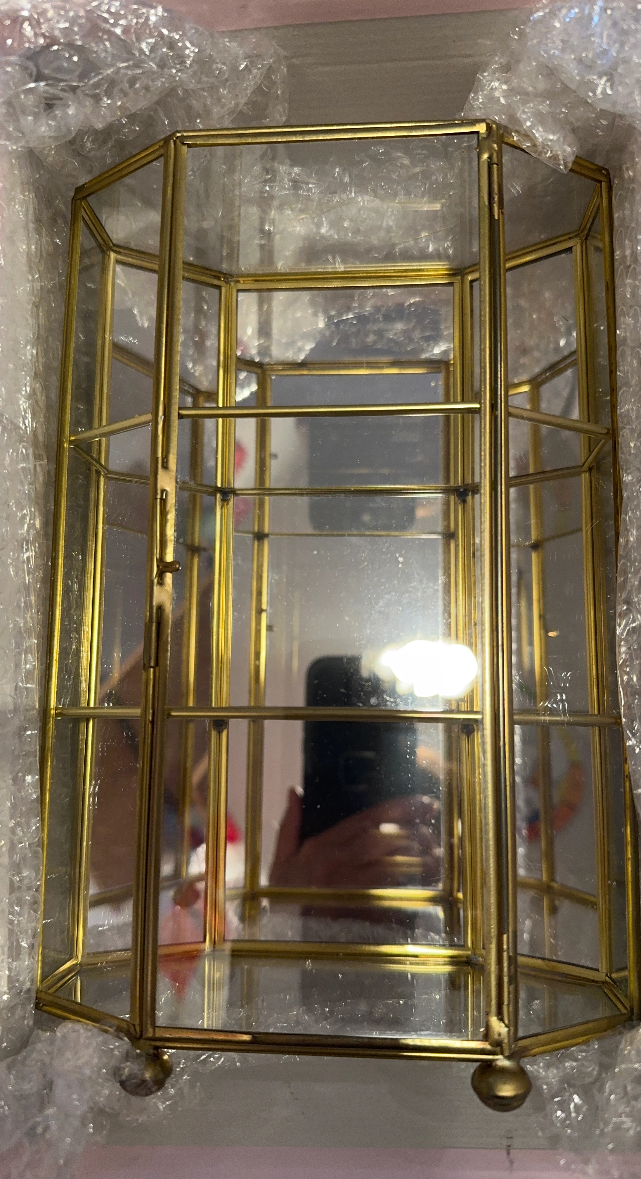 Gold Glass Display Box