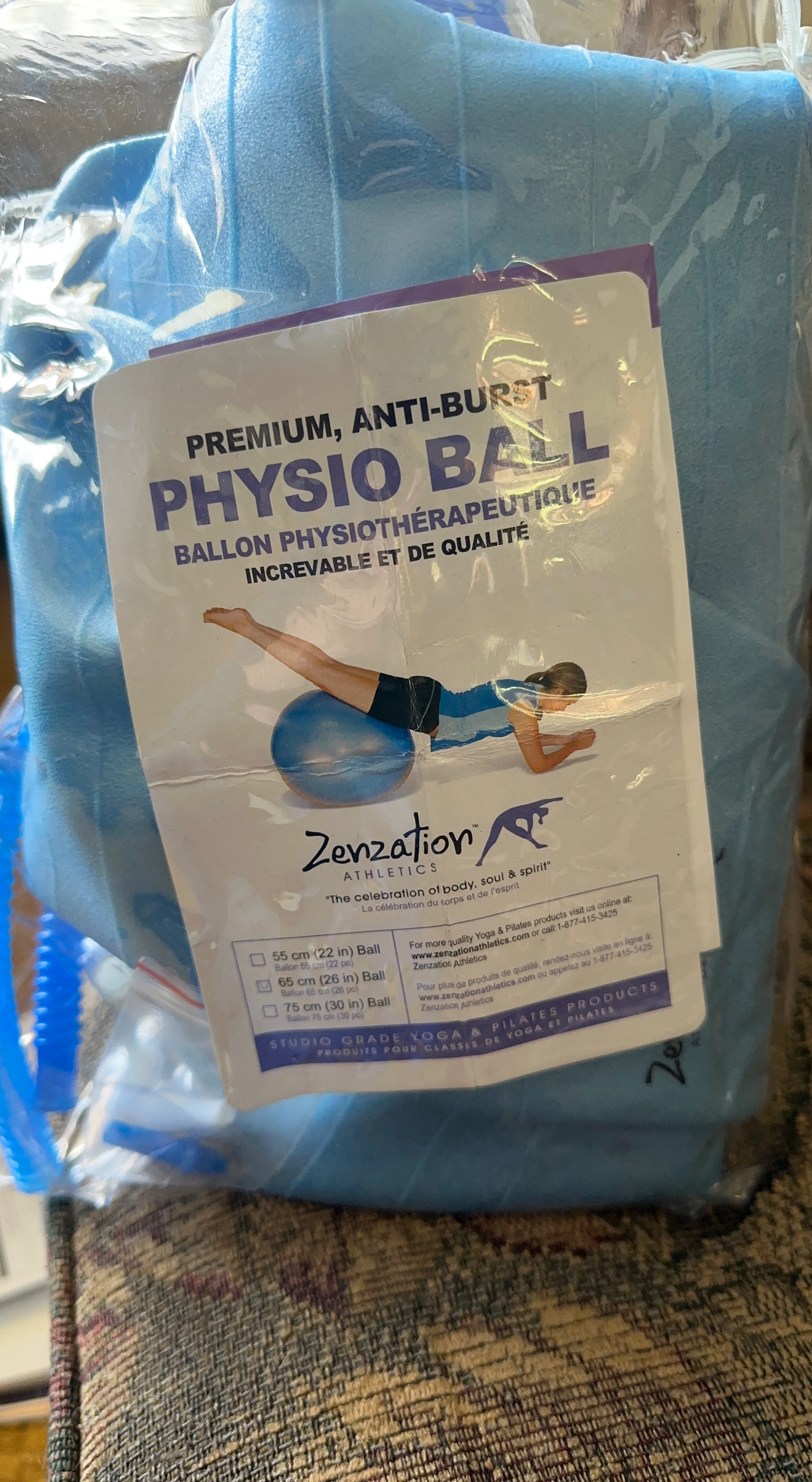 Zenzation Athletics Premium Anti-Burst Physio Ball