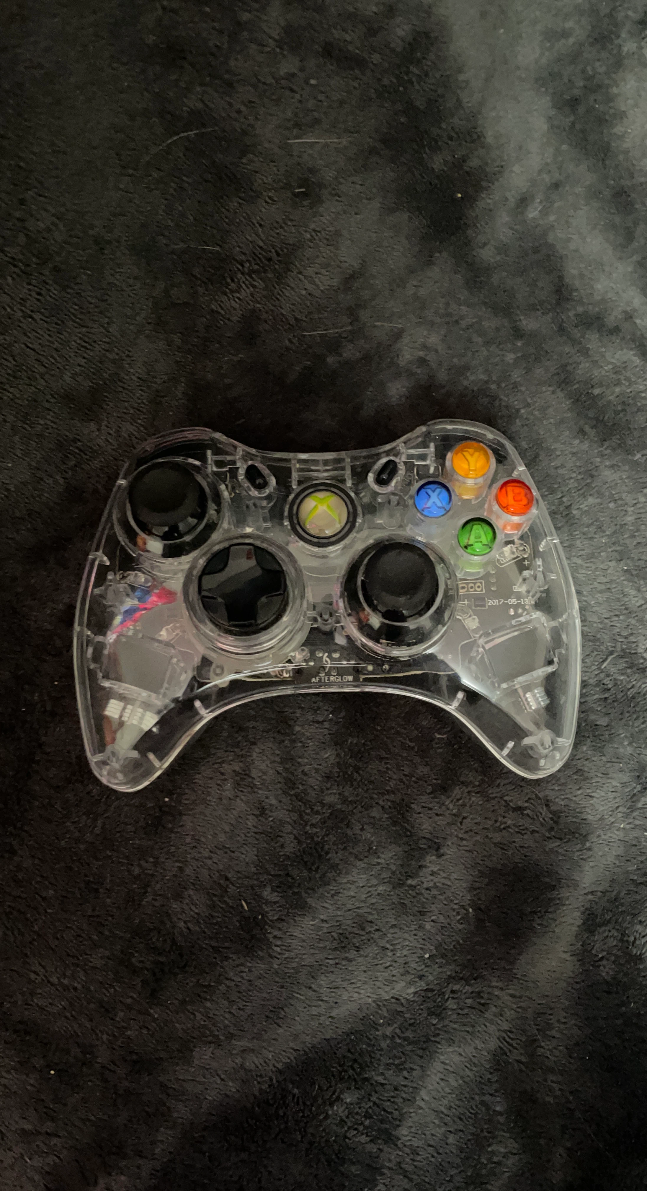 Clear Afterglow Xbox 360 Controller ⚽