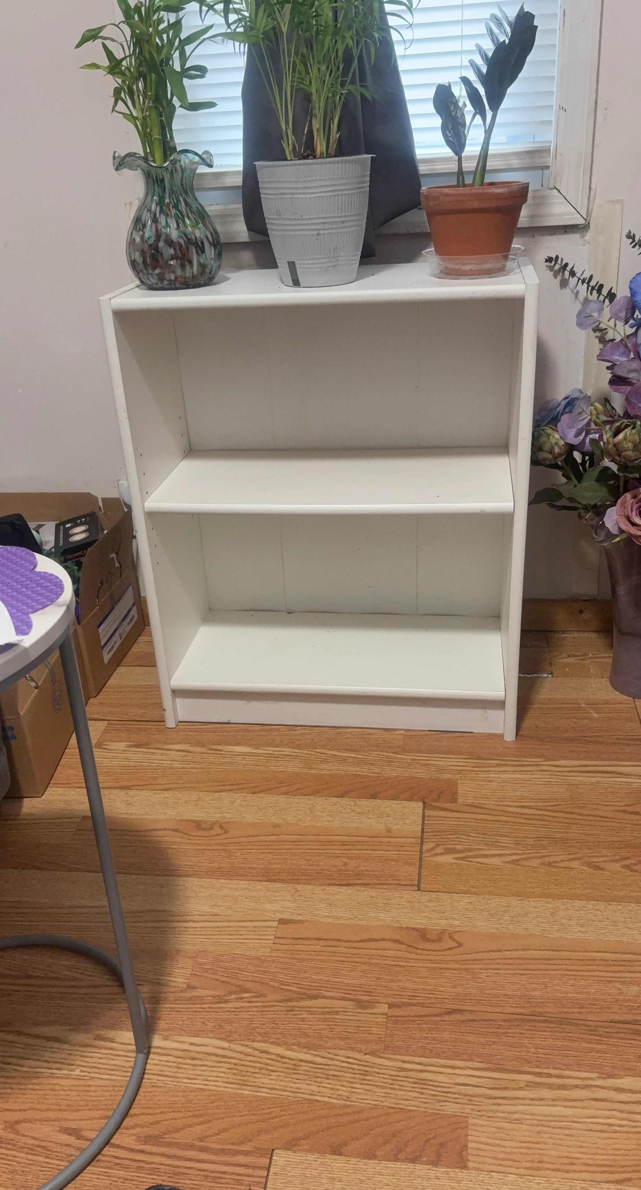 White 2-Shelf Bookcase