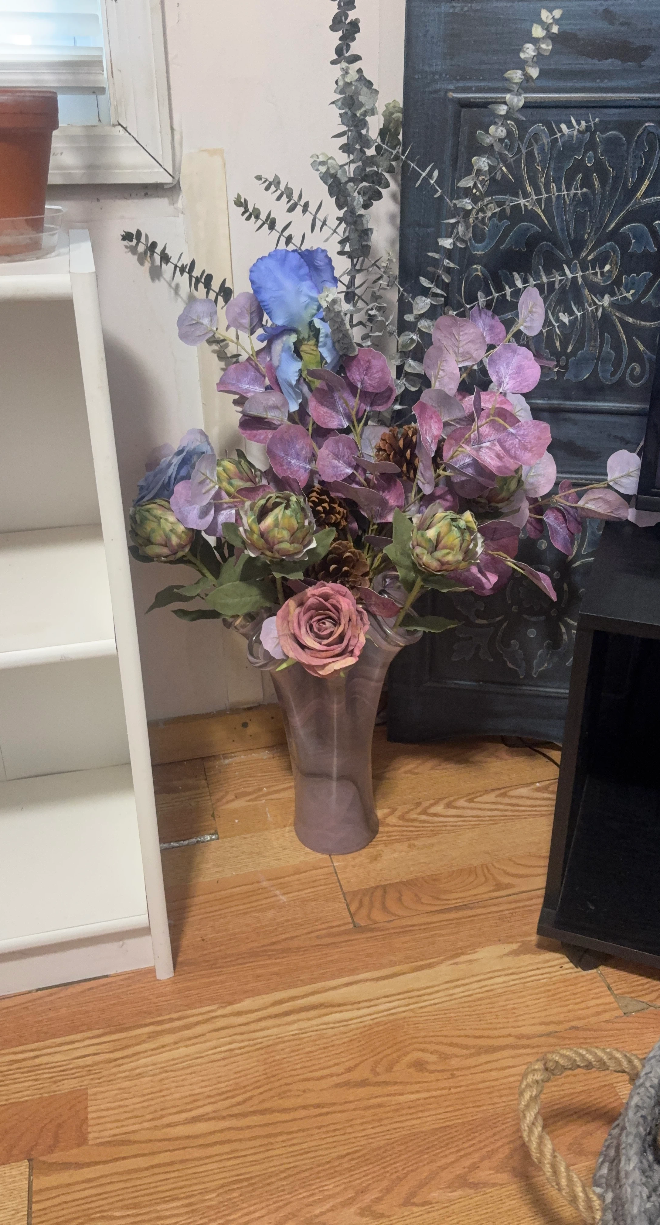Artificial Flower Arrangement with Vase