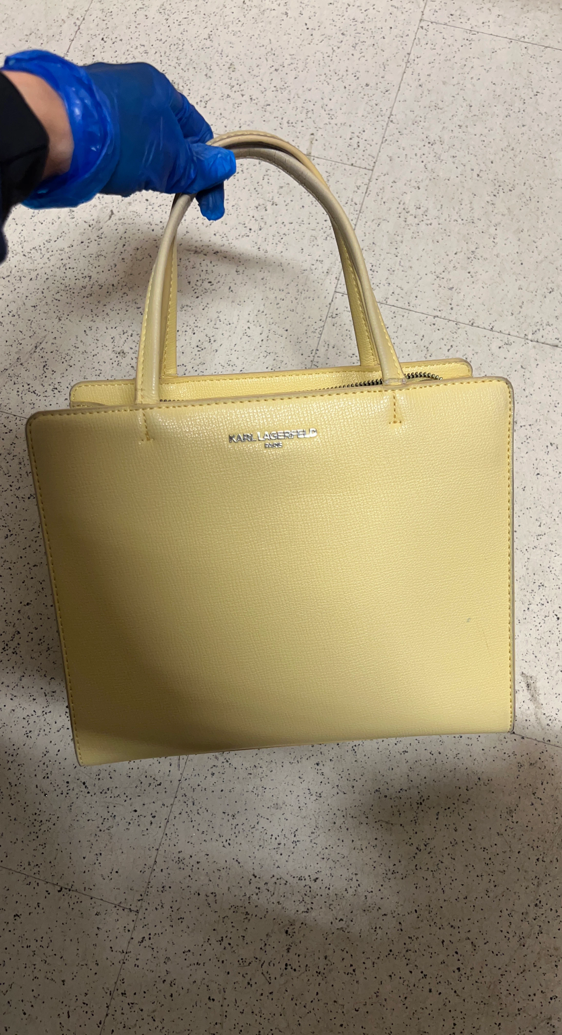 Pastel Yellow Karl Lagerfeld Paris tote bag - photo 2