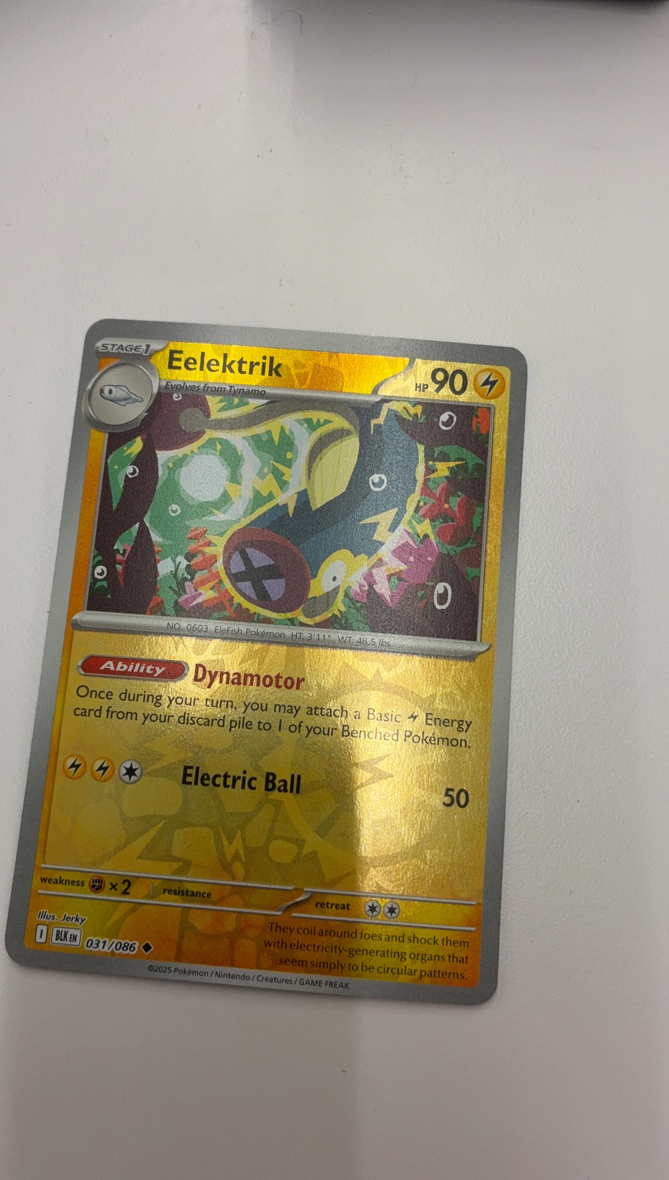 Pokemon Eelektrik Trading Card