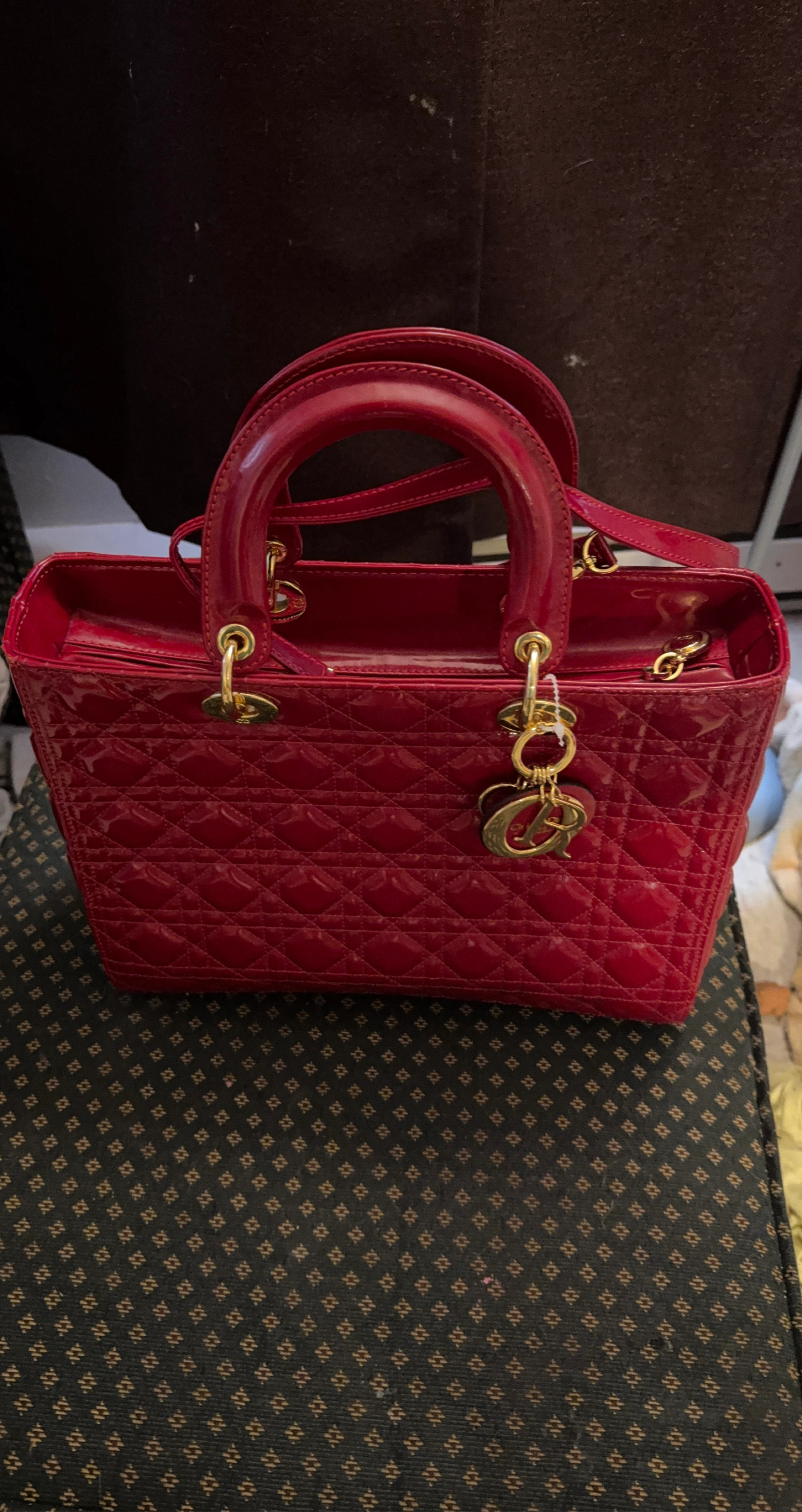 Red  Leather Bag