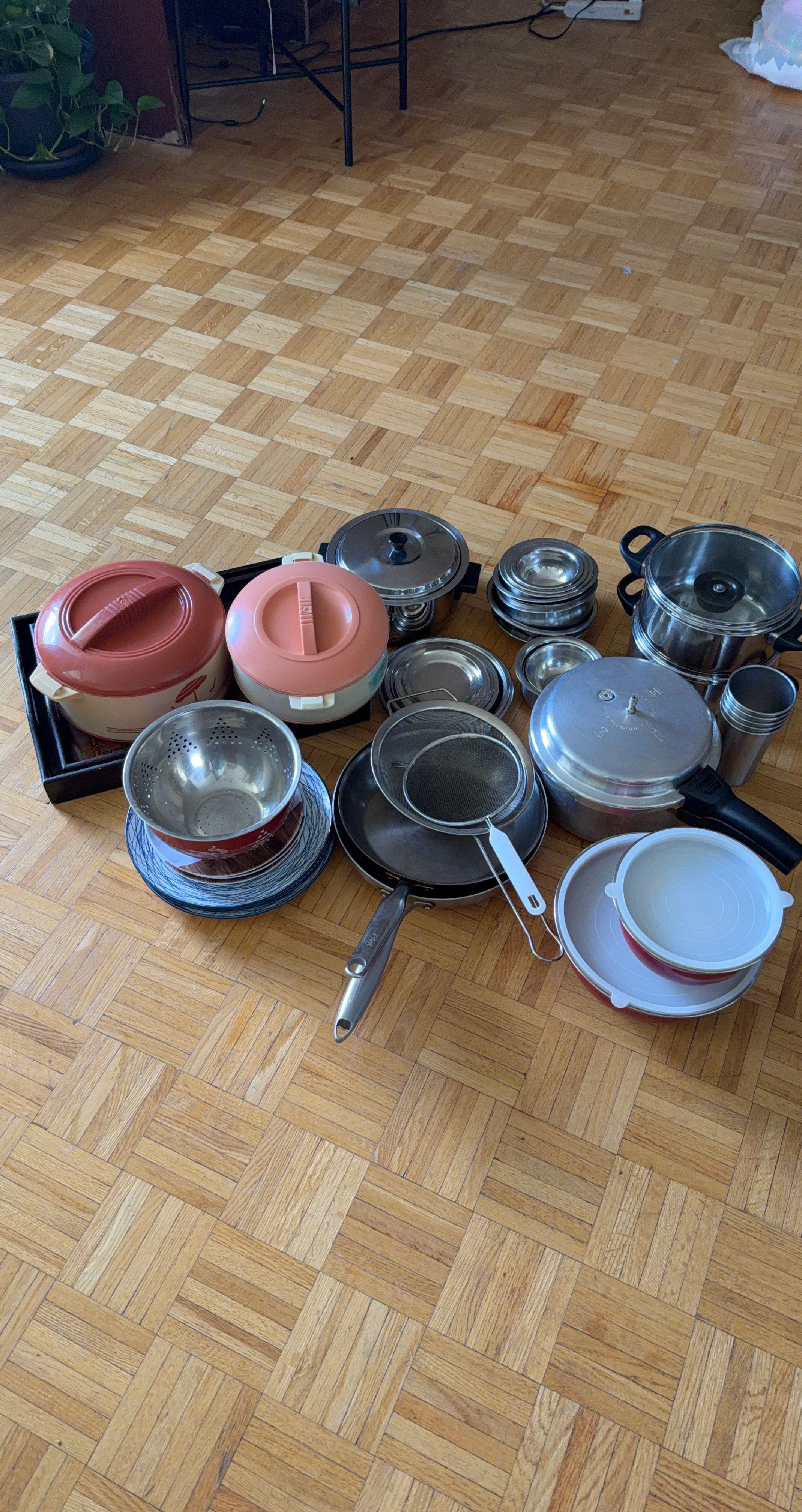 Assorted Pots, Pans, and Cookware Set